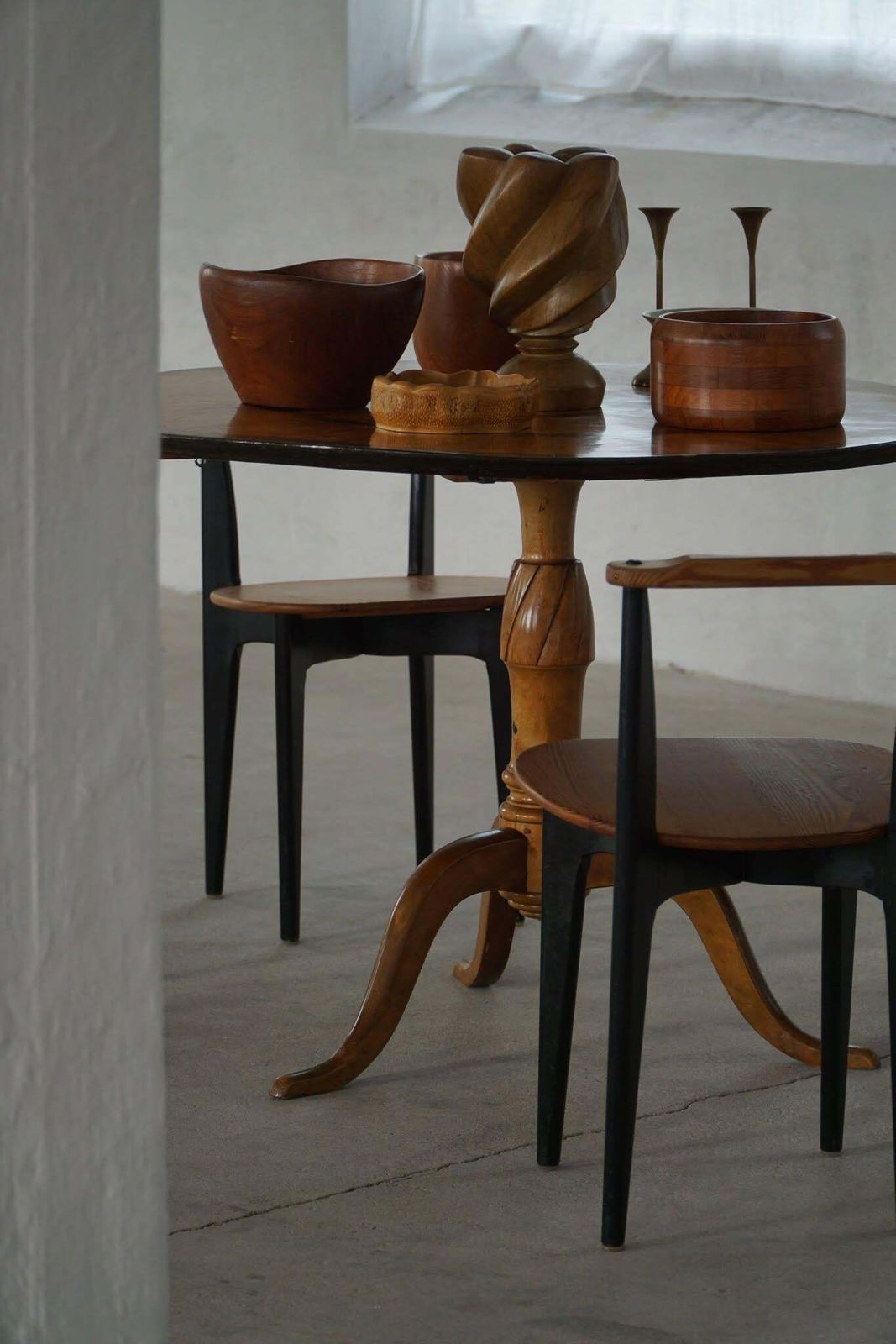 photo furniture Set Of 4 Chairs 'Thema' In Pine By Yngve Ekström, Swedese, Swedish Modern, 1954.