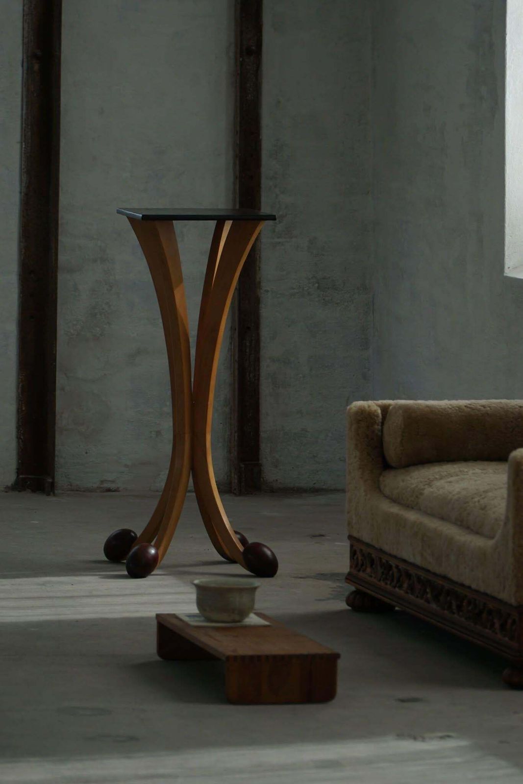 photo furniture A Pair Of Sculptural Pedestals, French Postmodern Design, 1980s