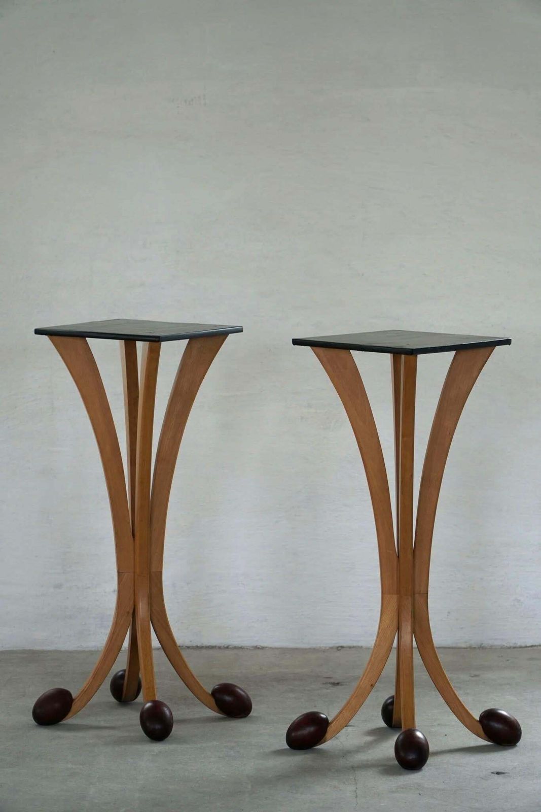 photo buy A Pair Of Sculptural Pedestals, French Postmodern Design, 1980s