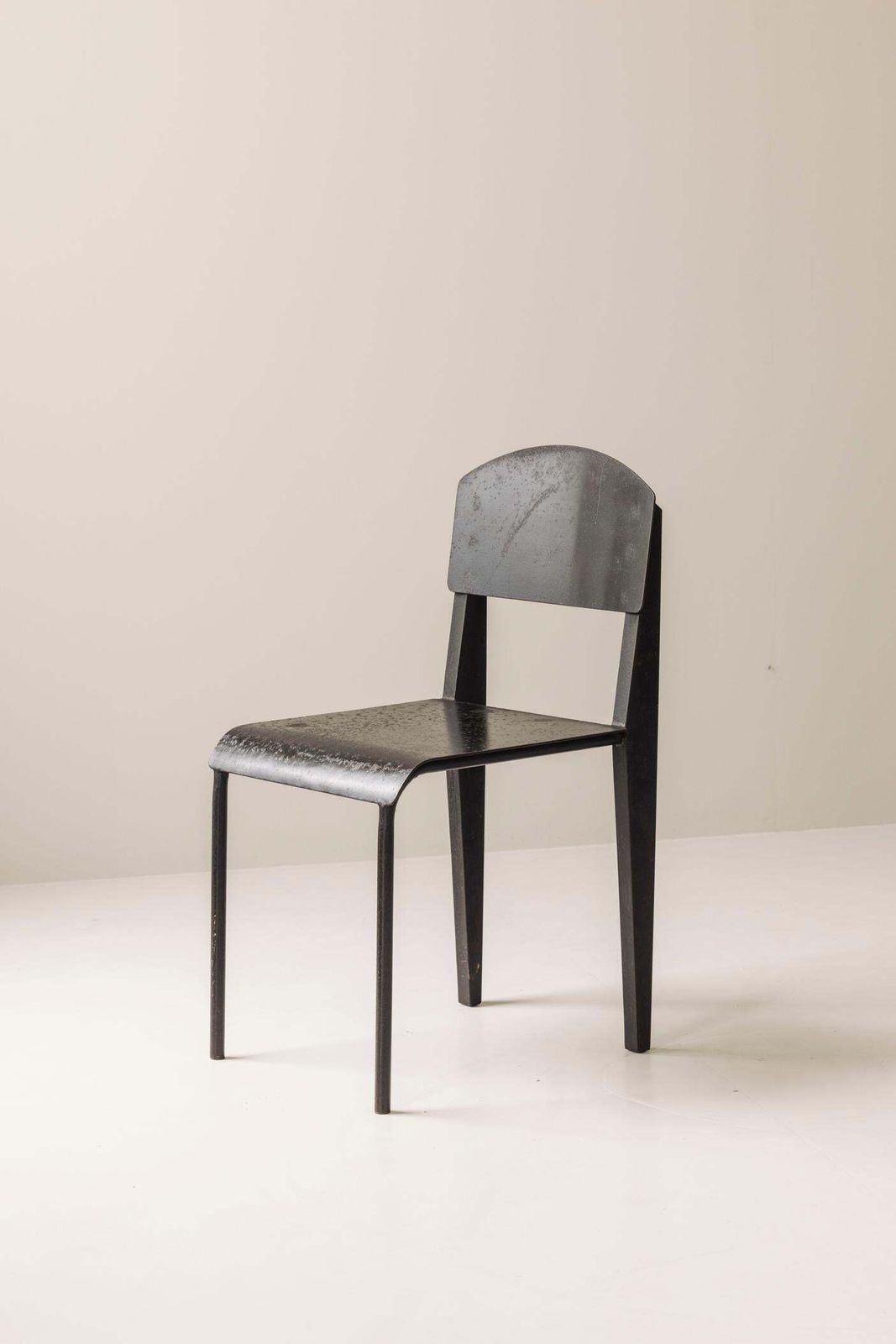 Unusual Interpretation Jean Prouvé Metropole 305 / Standard Chair, France, 1950s photo Furniture