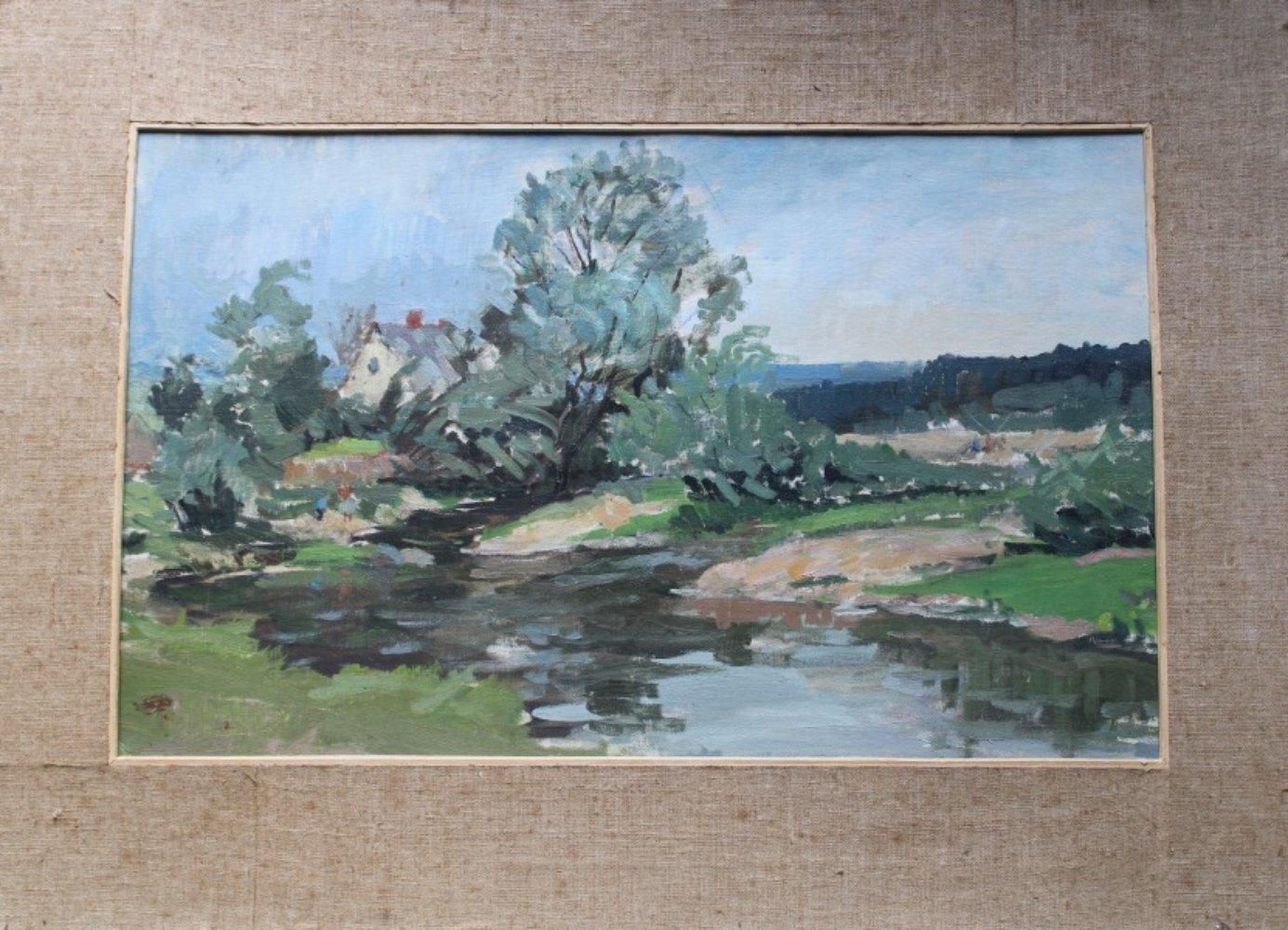 Vitolds Svirskisthe River. Canvas, Cardboard, Oil, 50x80 Cm1987 photo furniture