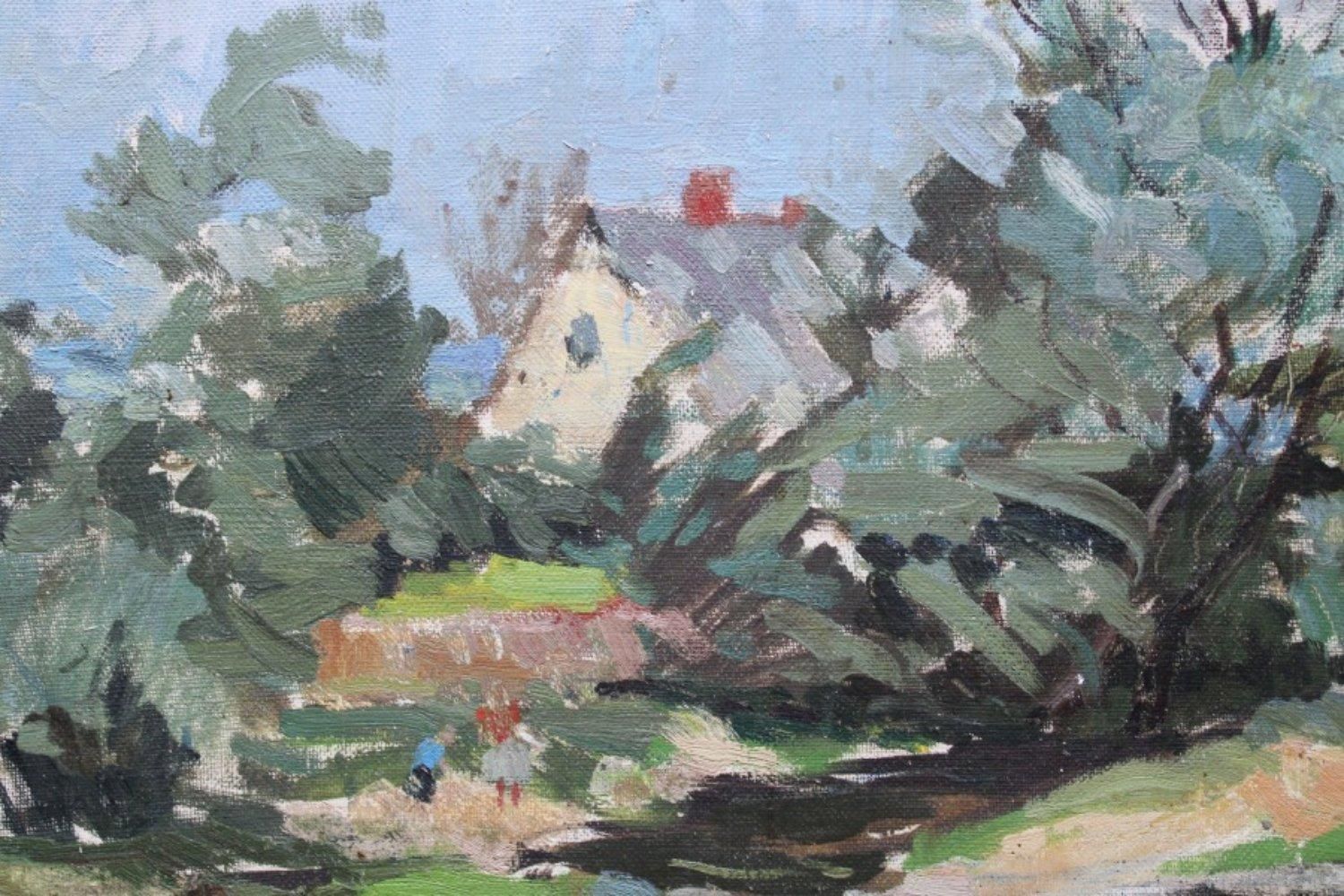 Vitolds Svirskisthe River. Canvas, Cardboard, Oil, 50x80 Cm1987 photo Art