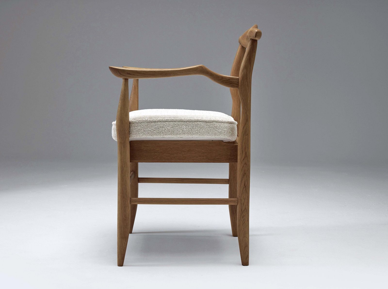 Set Of Six “Fumay” Dining Armchairs By Guillerme Et Chambron, France, 1960s photo vintage