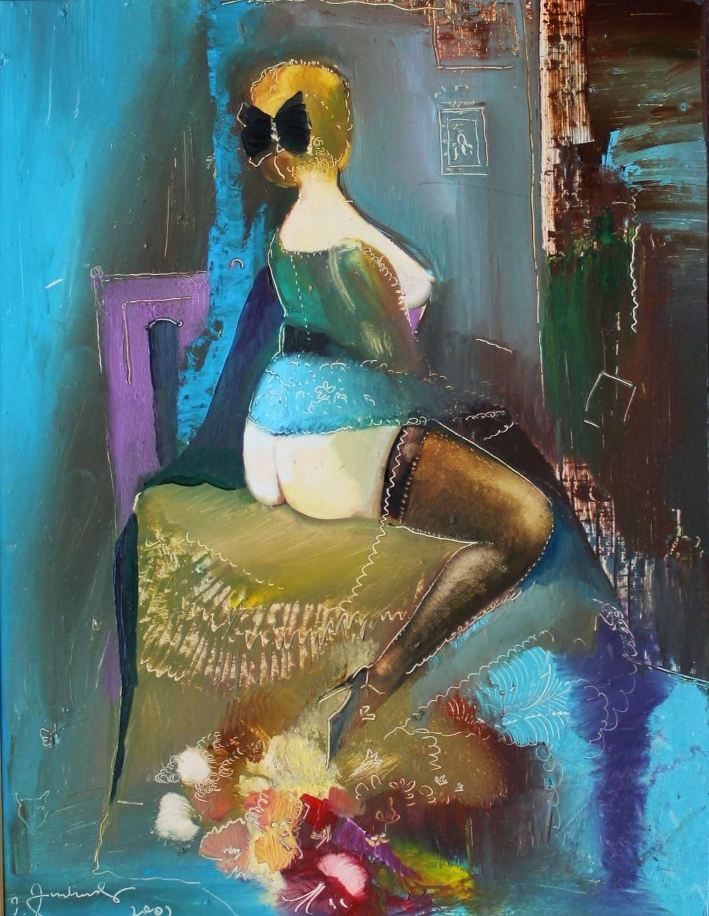 Juris Zvirbulisboudoir  Oil/Cardboard, 40x30 Cm1986