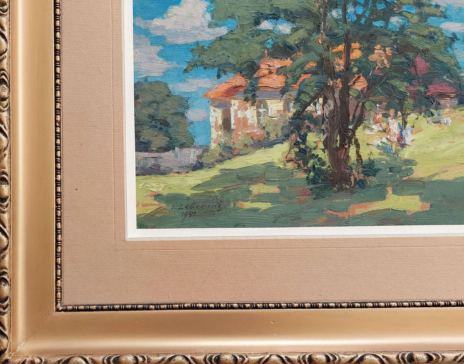 Indrikis Zeberins In The Sun  1942, Oil On Cardboard, 24x33 Cm1942 photo for sale