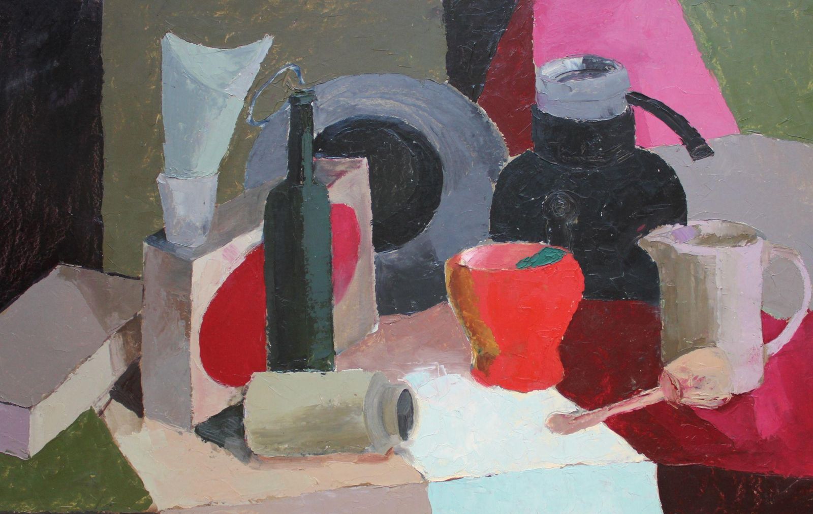 Aija Zarinastill Life  Oil/Cardboard, 69x99 Cm.1981 photo for sale