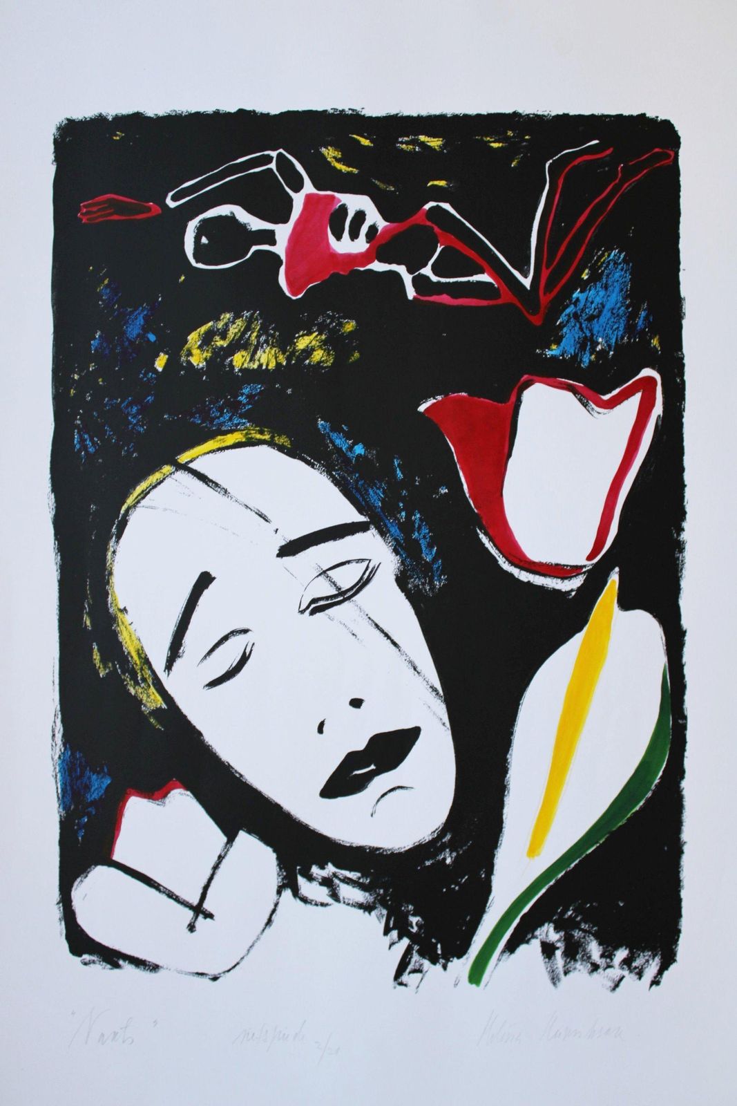 Helena Heinrihsone Night  93x62 Cm, Screen Print2020 photo for sale