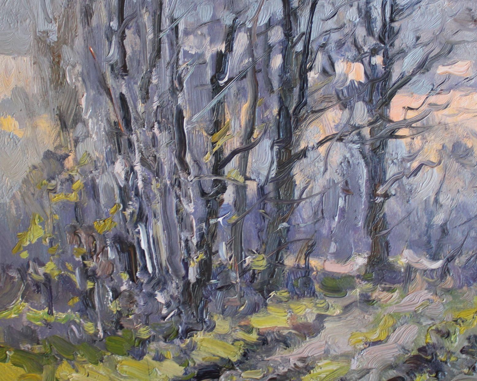 Edgars Vintersspring Mood  Oil/Cardboard, 42x52 Cm1989 photo vinterior