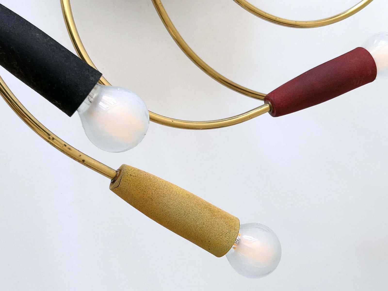 photo vintage Amazing Twelve Flamed Sputnik Chandelier Or Ceiling Lamp 'Tornado' Germany 1950s