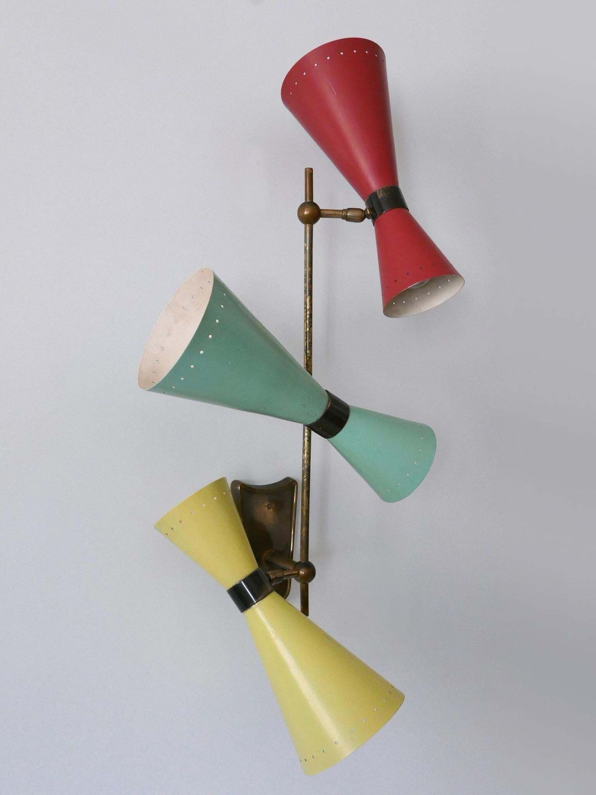 photo buy Exceptional Three Armed Diabolo Sconce Or Ceiling Fixture By Bag Turgi 1950s