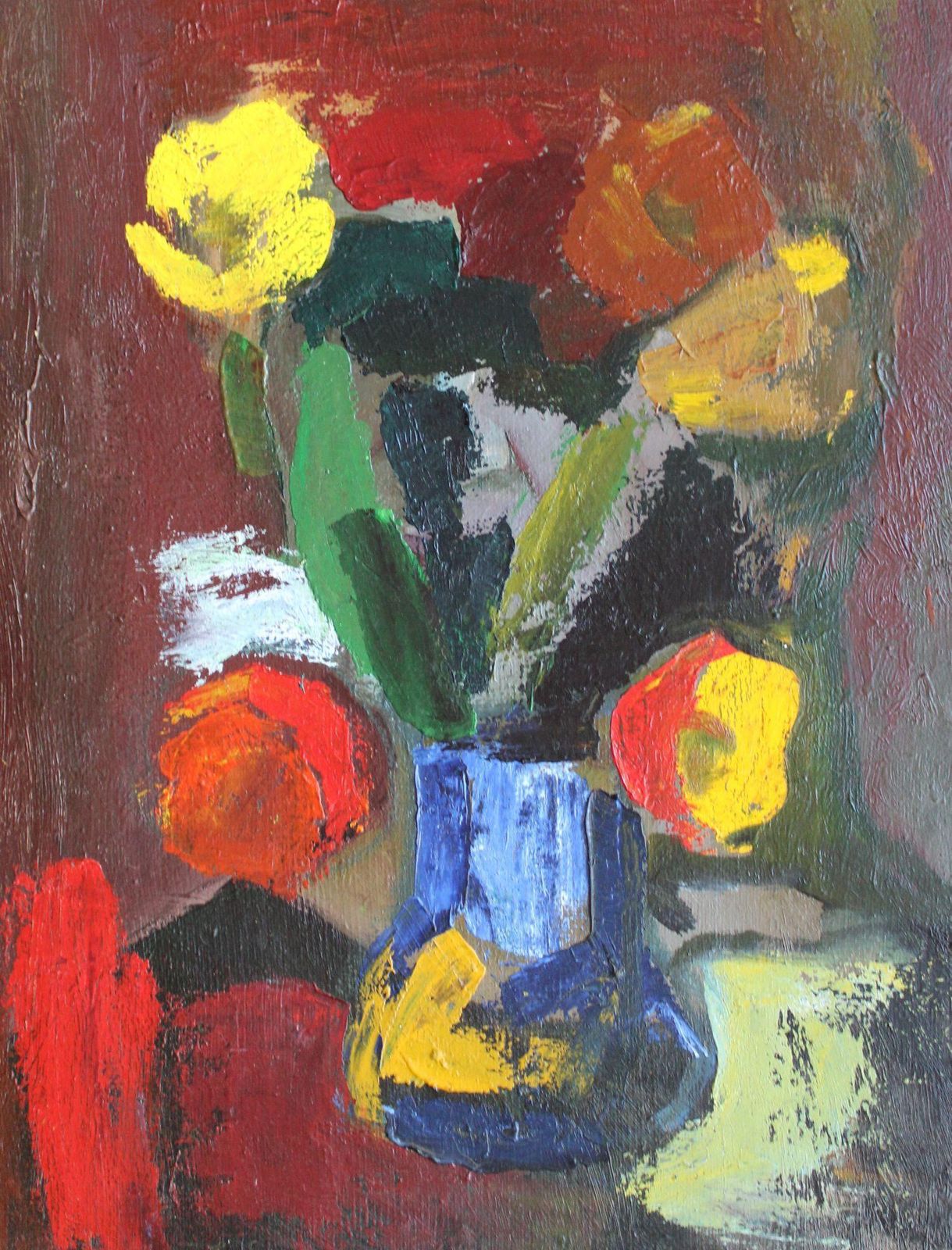 Aleksandr Rodin (1922 2001)tulips  Cardboard/Oil, 65x47 Cm, 19931993