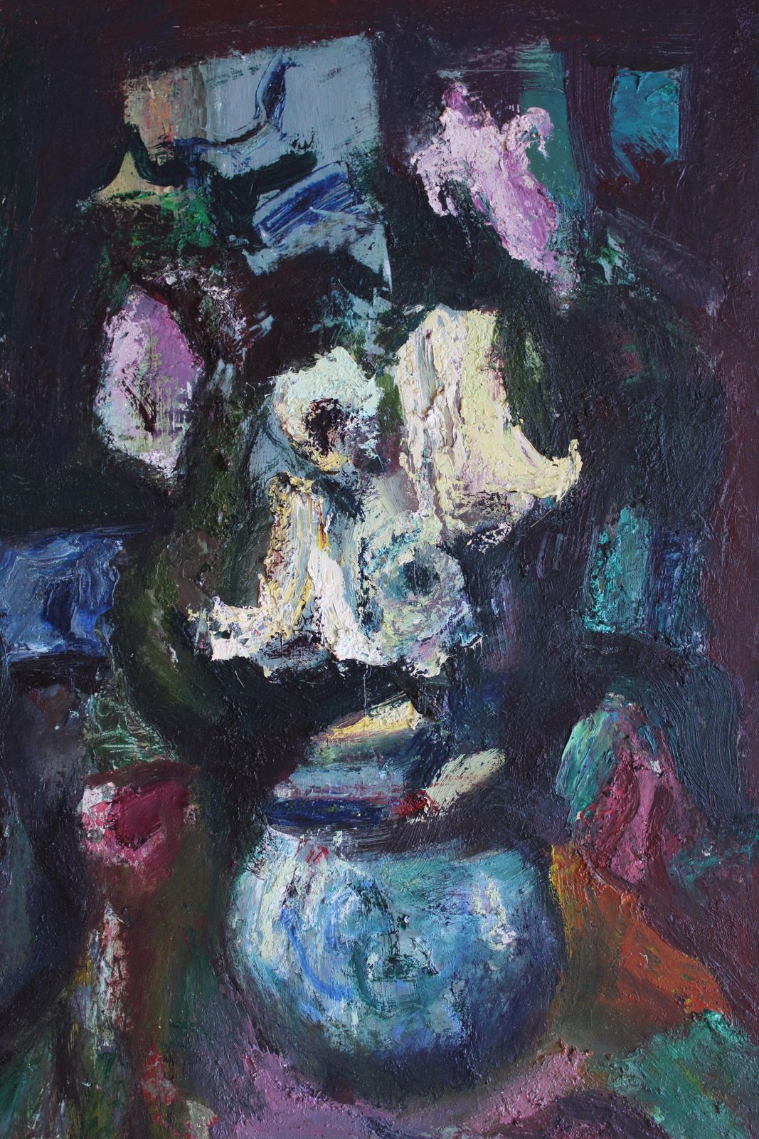 Aleksandr Rodin (1922 2001)flowers, Cardboard/Oil, 59x41 Cm, 19931993 photo for sale