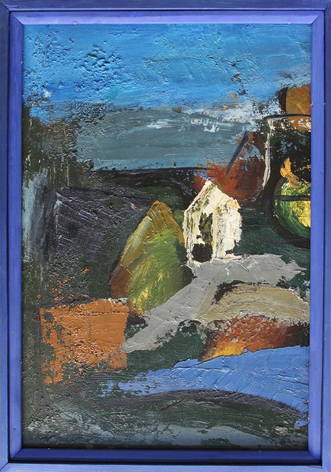 Aleksandr Rodin (1922 2001)tulips  Cardboard/Oil, 49x33.5 Cm, Double Sided, Landscape On The Other Side1993 photo vinterior