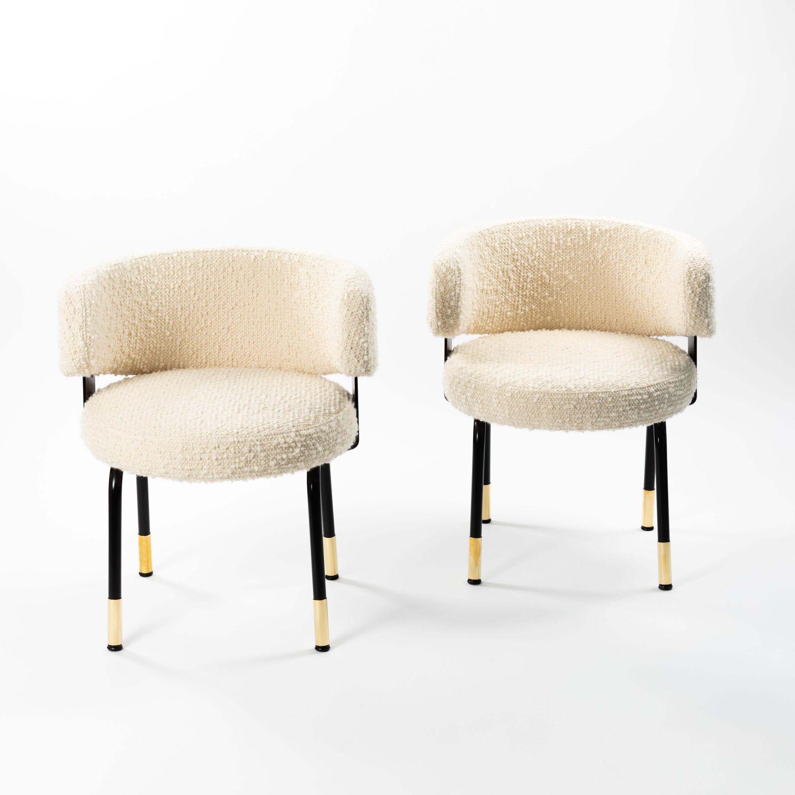 Pair Of Extravagant Armchairs With Bouclé Fabric By Gianni Moscatelli Italy 1968 photo furniture