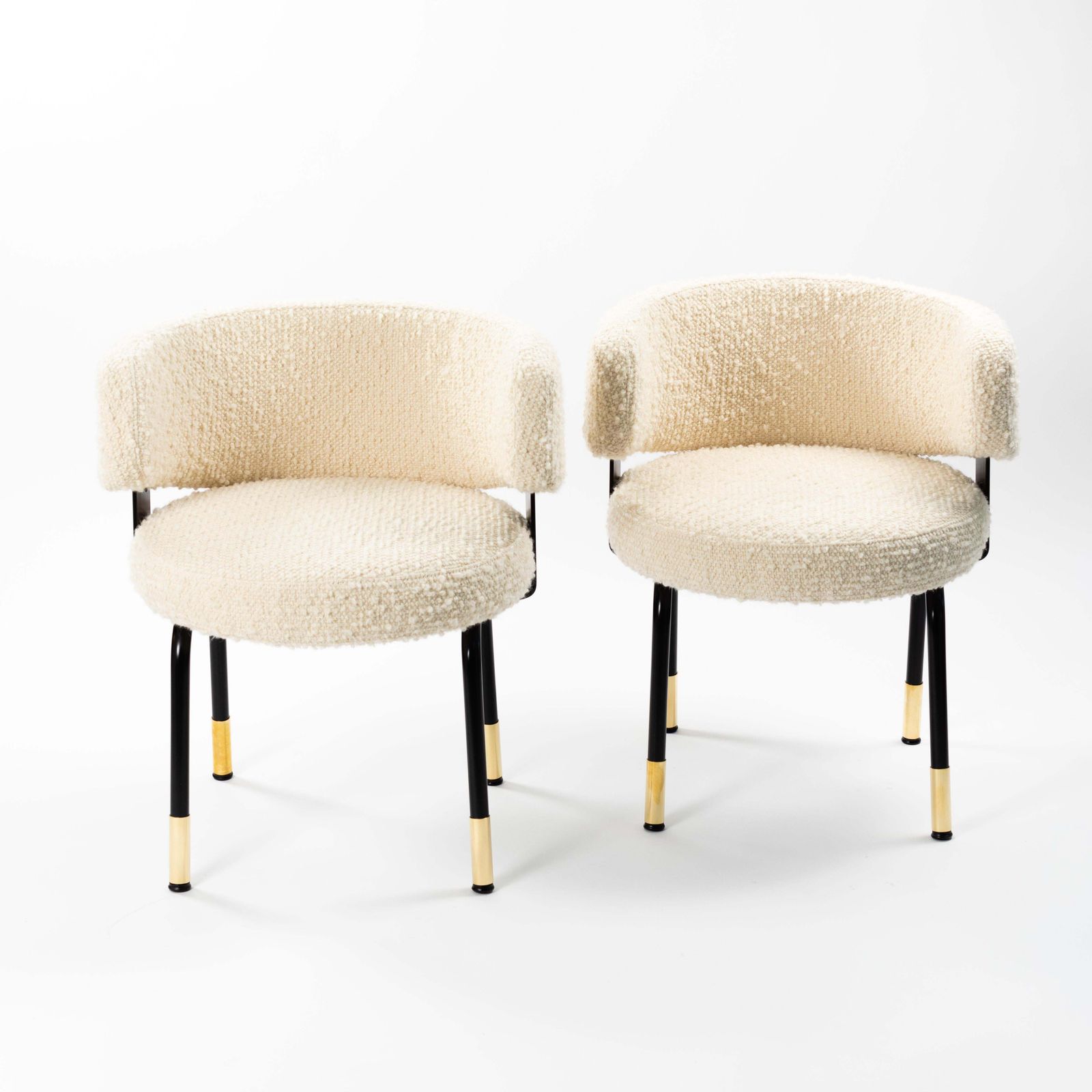 Pair Of Extravagant Armchairs With Bouclé Fabric By Gianni Moscatelli Italy 1968 photo for sale