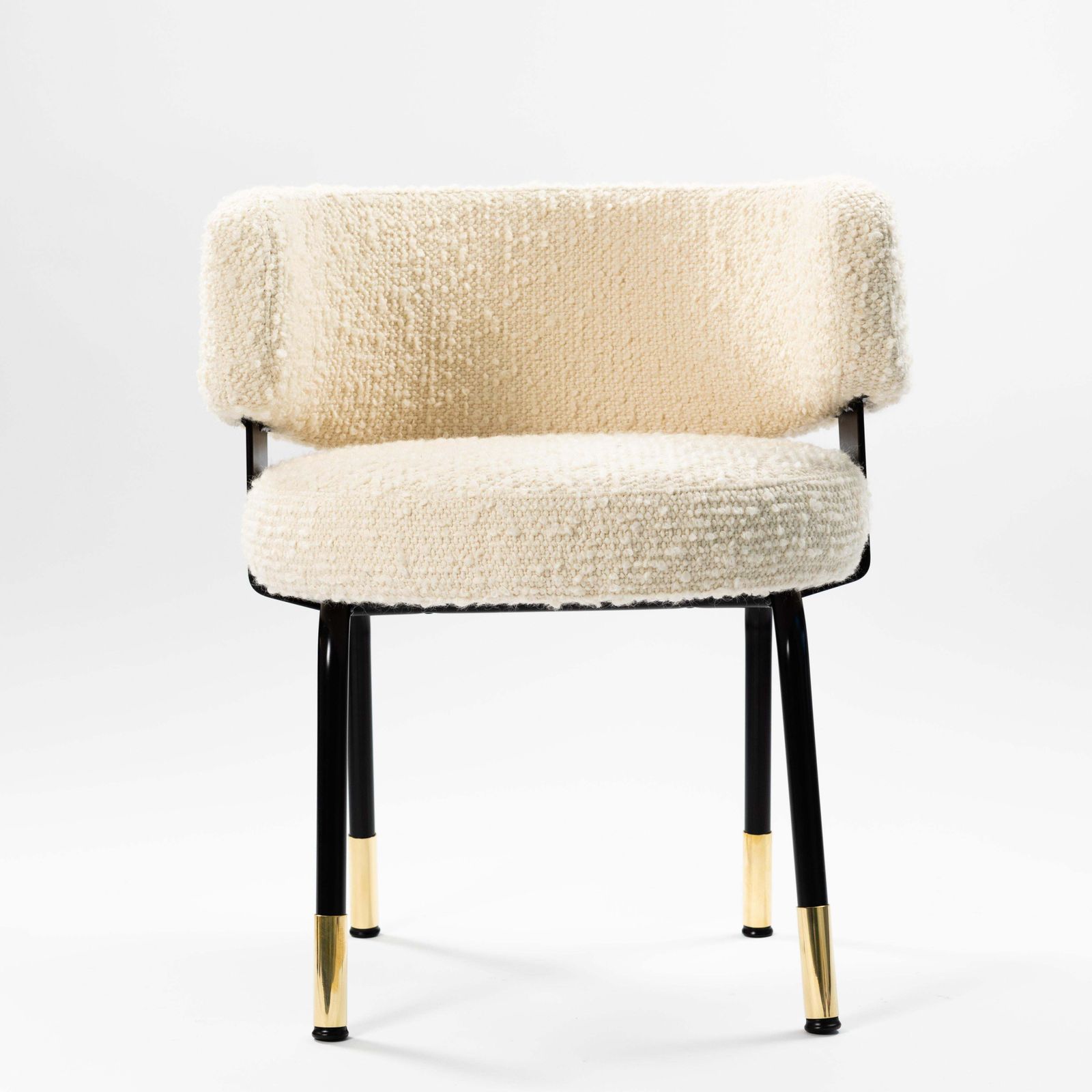 Pair Of Extravagant Armchairs With Bouclé Fabric By Gianni Moscatelli Italy 1968 photo vintage
