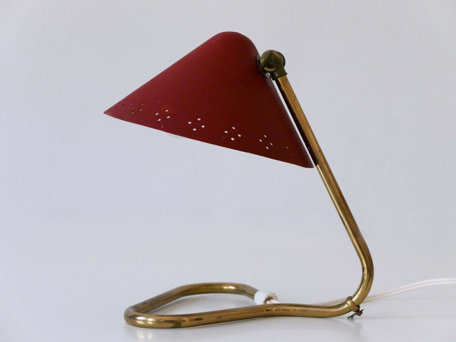 Lovely Mid Century Brass Table Lamp By Erik Wärnå For Gnosjö Sweden 1950s photo furniture