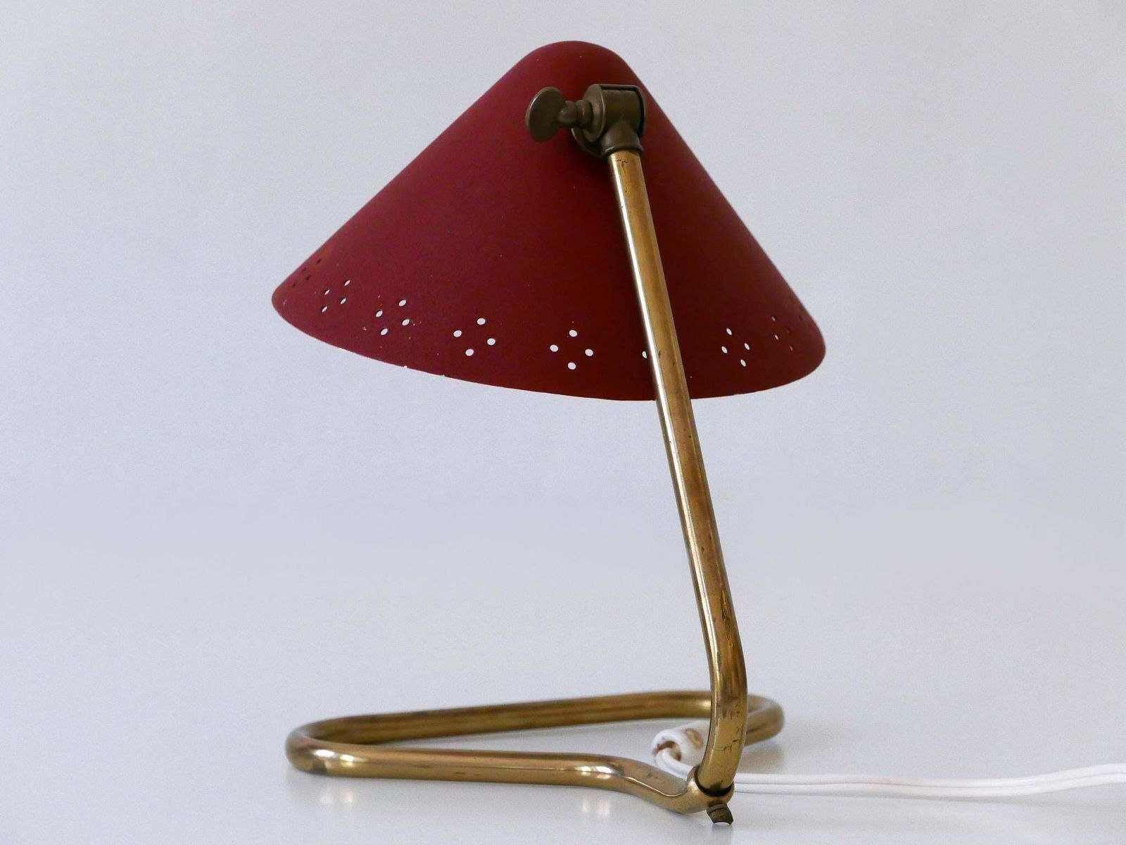 Lovely Mid Century Brass Table Lamp By Erik Wärnå For Gnosjö Sweden 1950s photo 1638.0