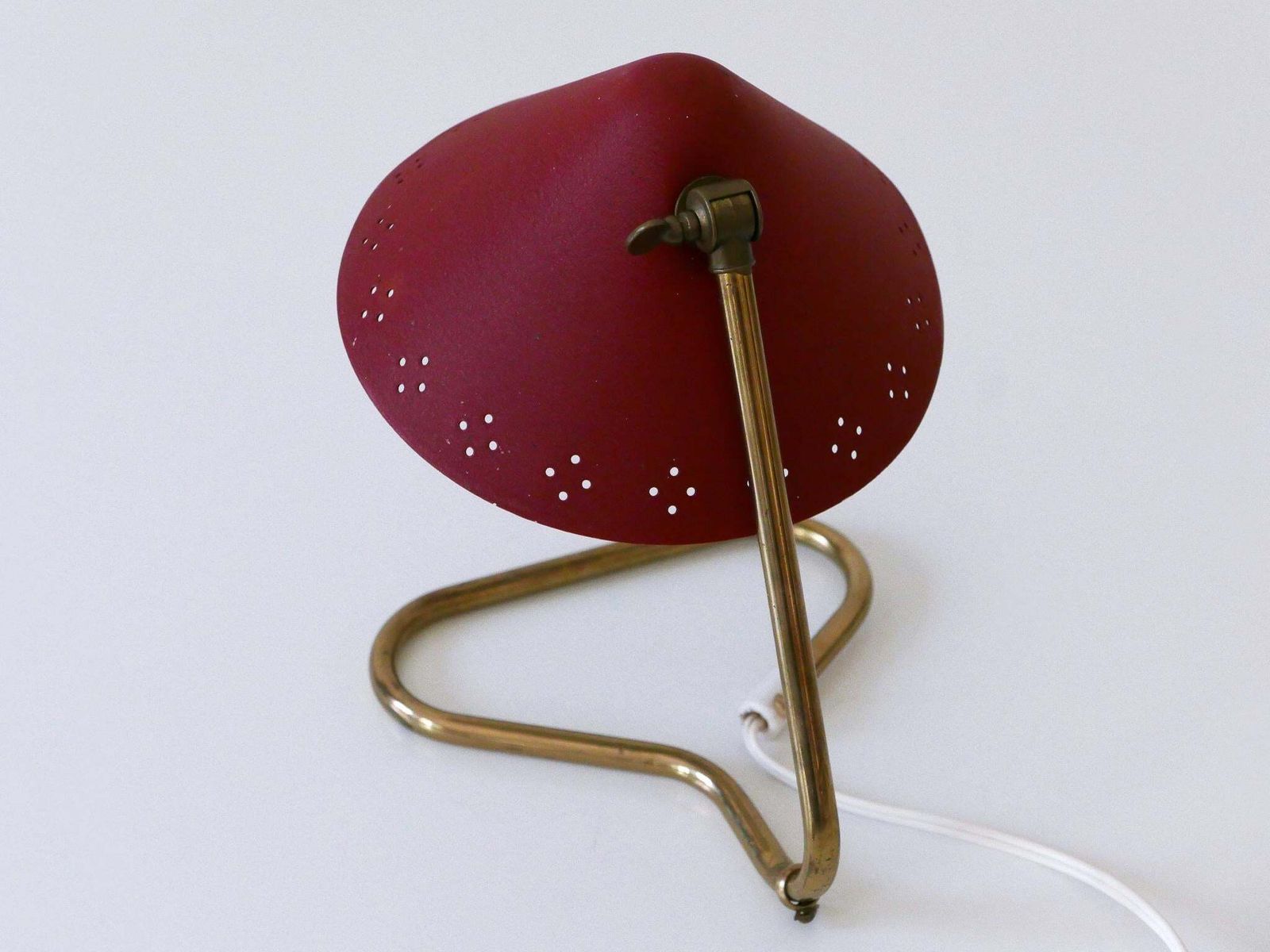 Lovely Mid Century Brass Table Lamp By Erik Wärnå For Gnosjö Sweden 1950s photo vinterior