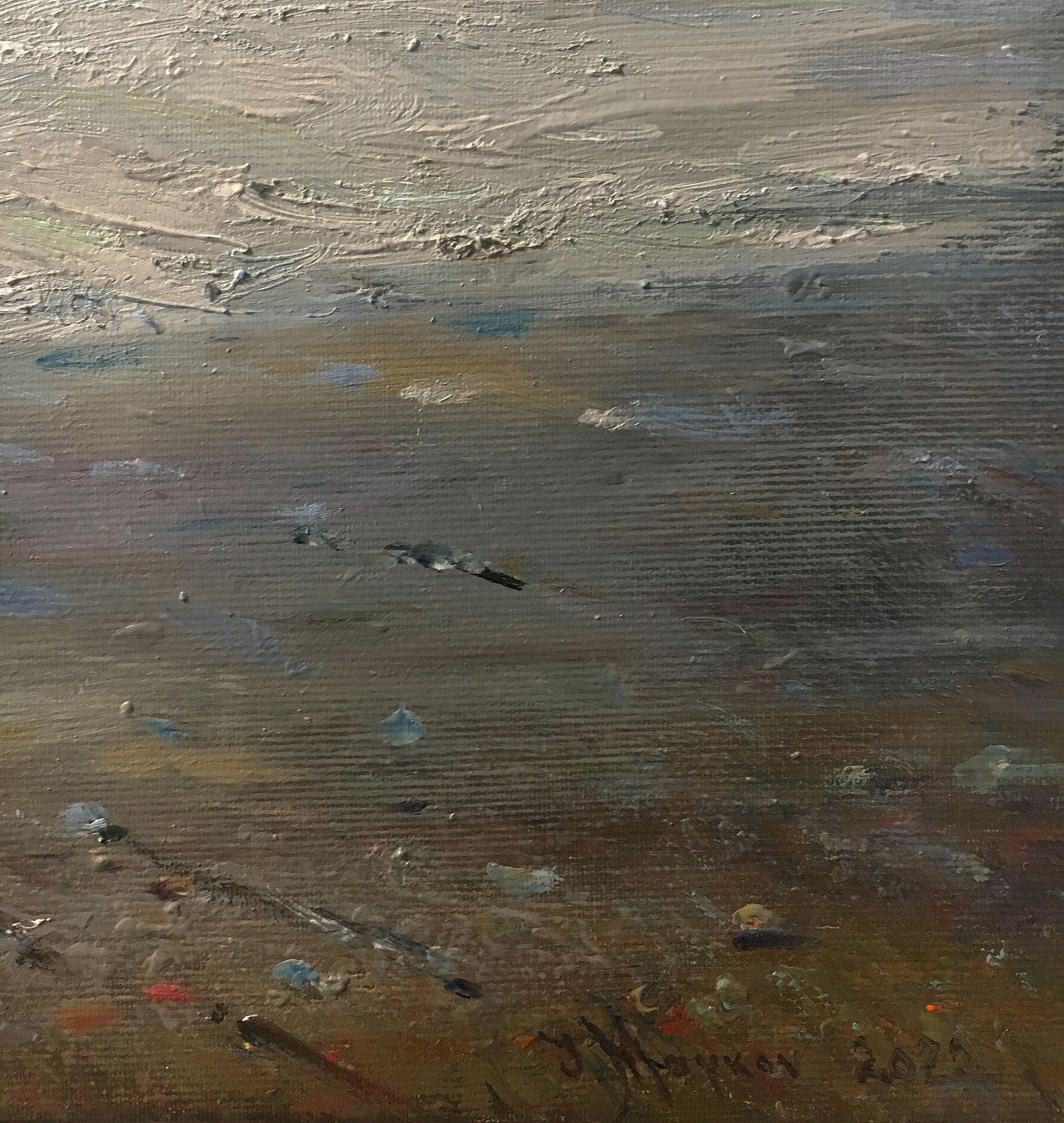 Igor Maikovblack Blue Sea,  Oil/Canvas, 80x100 Cm, 2022.2022 photo for sale