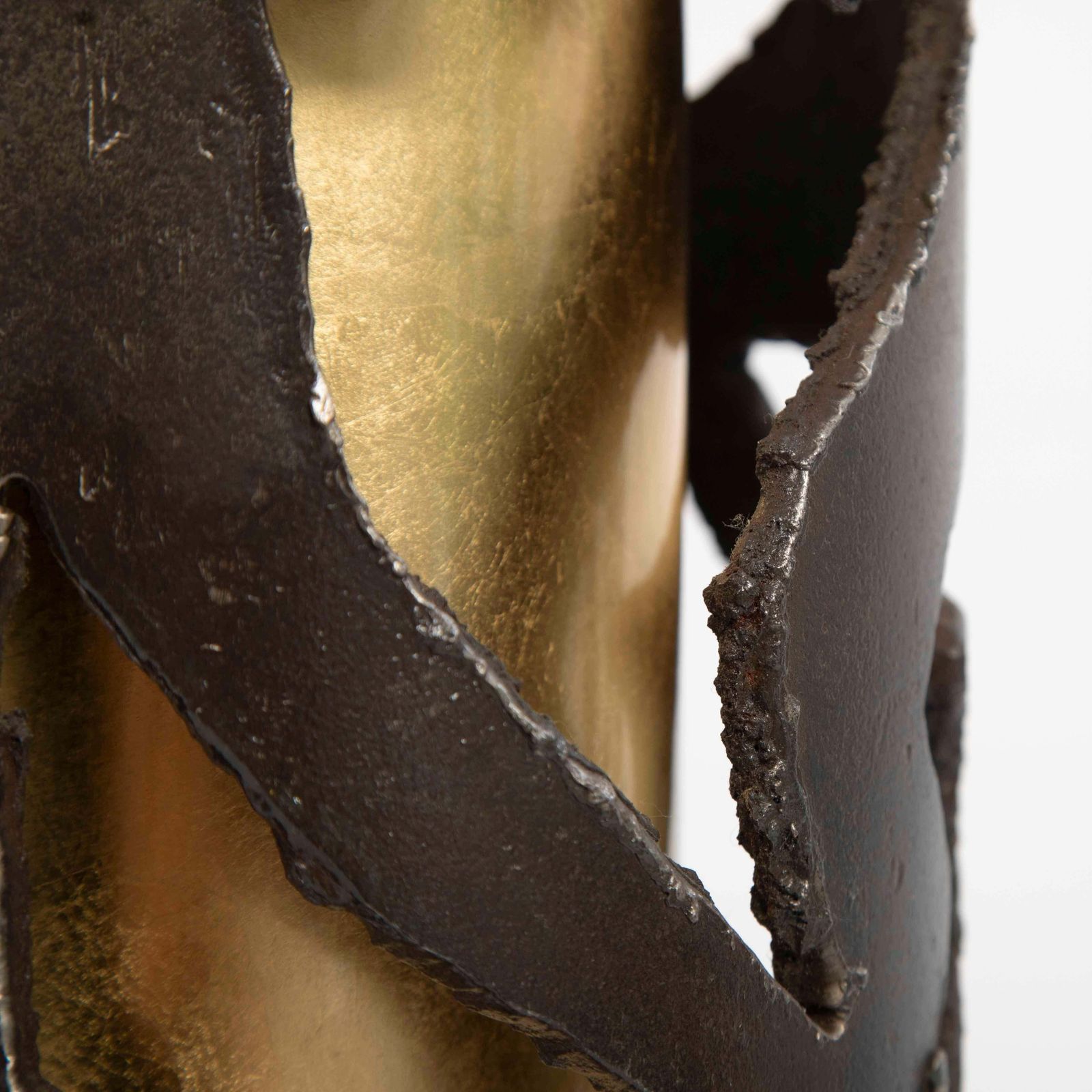 photo furniture Italian Mid Century Cast Iron Floor Lamp In Gold Brown By Banci, Firenze 1980s