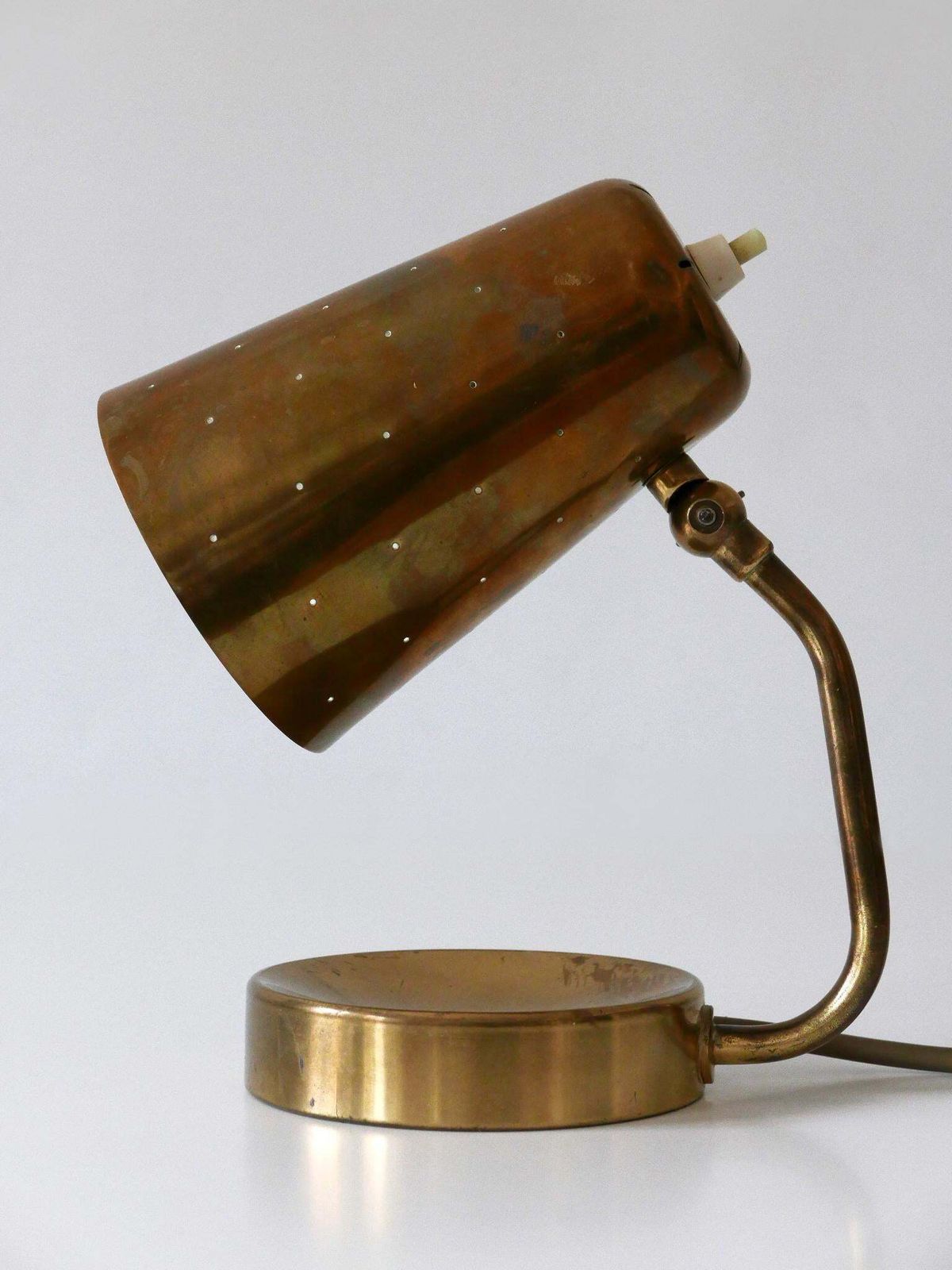 Lovely Mid Century Brass Table Lamp Or Wall Light By Borens Boras Sweden 1950s photo buy