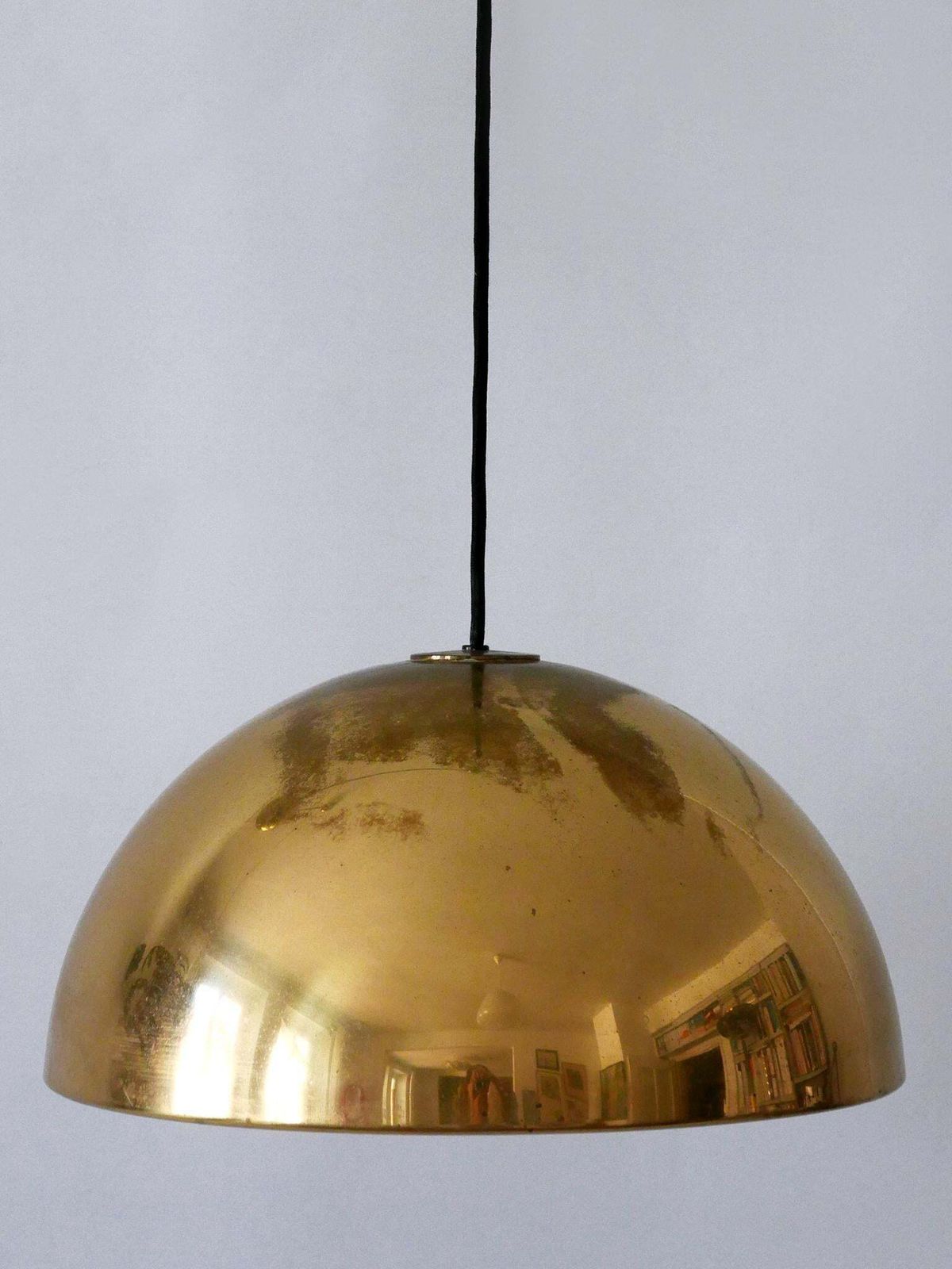 Elegant Mid Century Counterweight Brass Pendant Lamp By Florian Schulz 1960s photo for sale