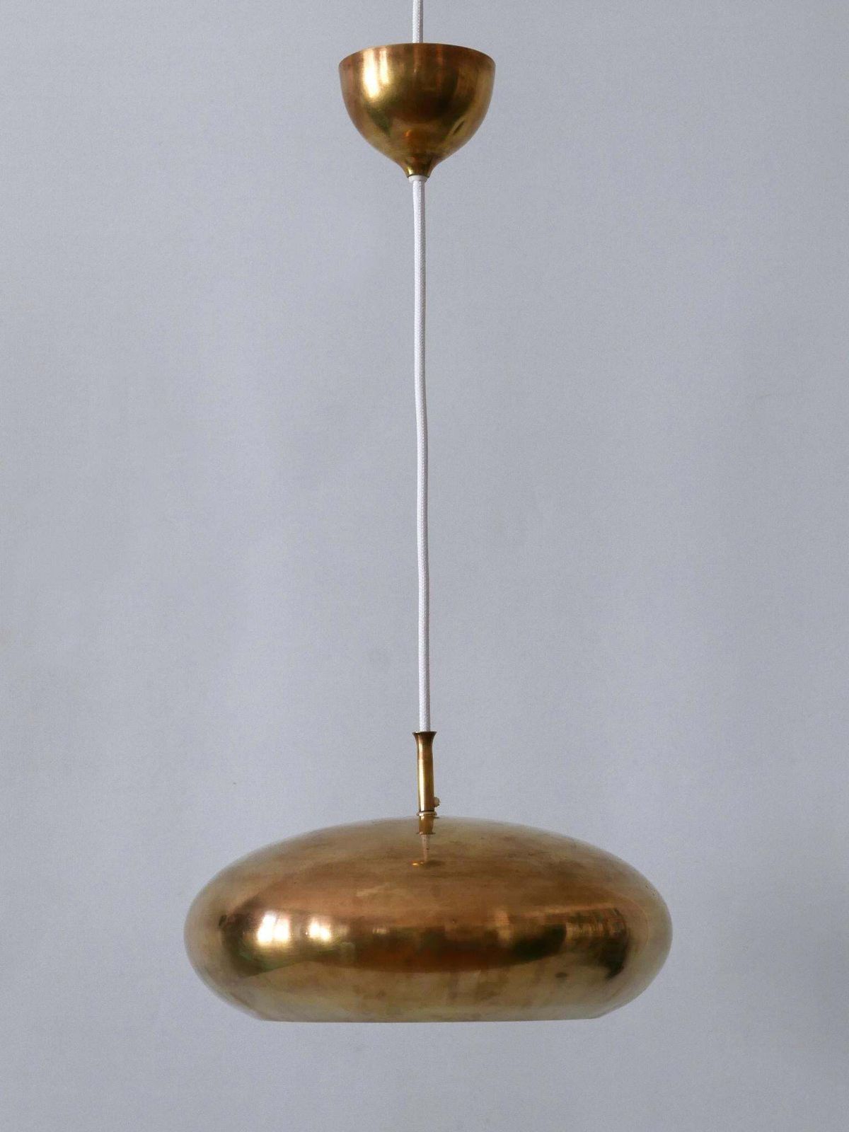 Rare Mid Century Modern Brass Pendant Lamp By Falkenbergs Belysning Sweden 1960s photo Lighting