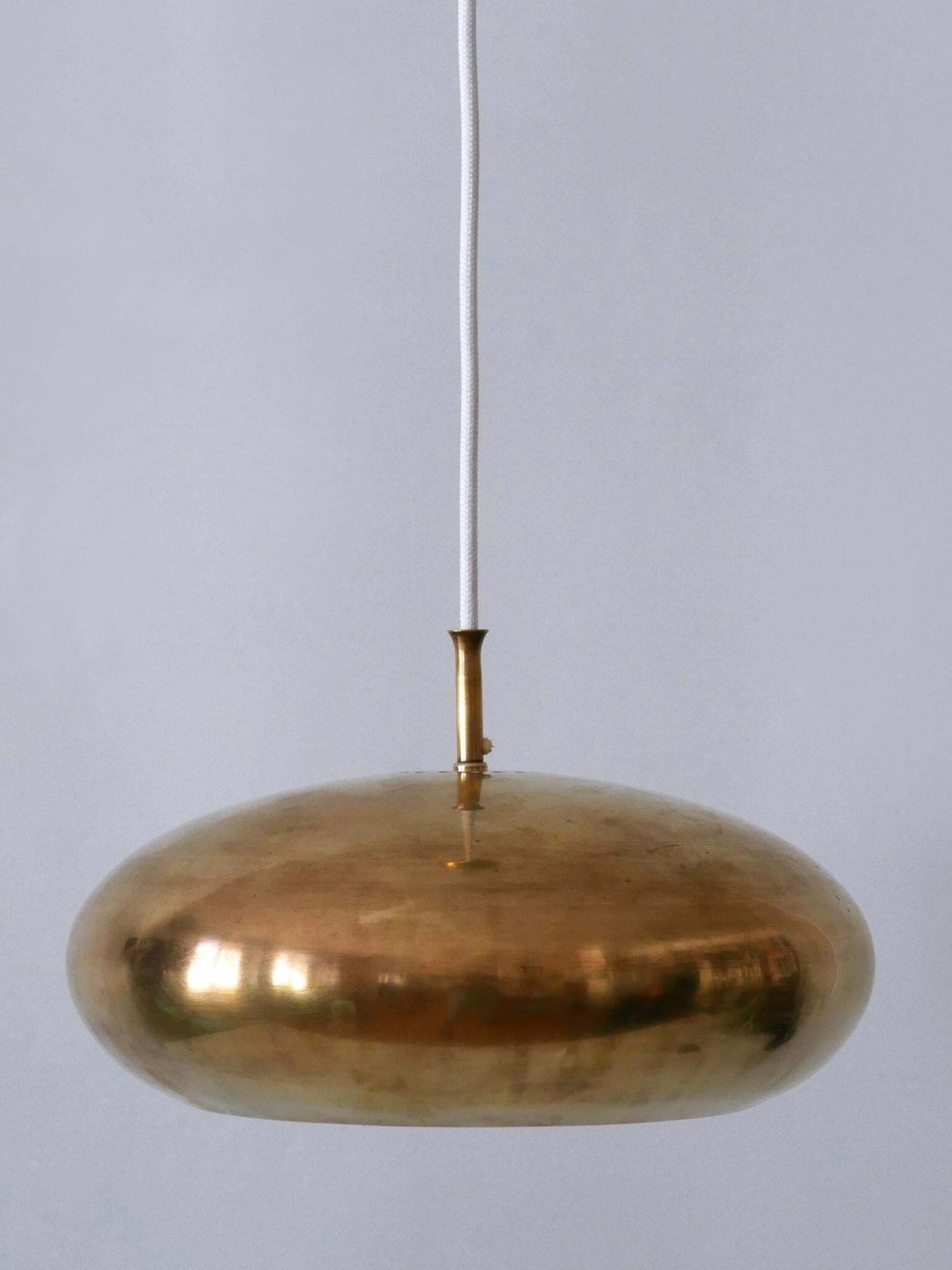 Rare Mid Century Modern Brass Pendant Lamp By Falkenbergs Belysning Sweden 1960s photo vinterior