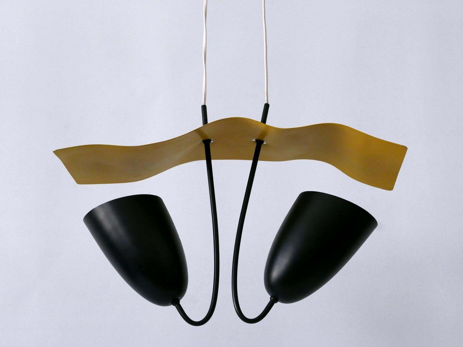 Lighting Lovely Mid Century Modern Pendant Lamp Or Hanging Light Germany 1960s photo