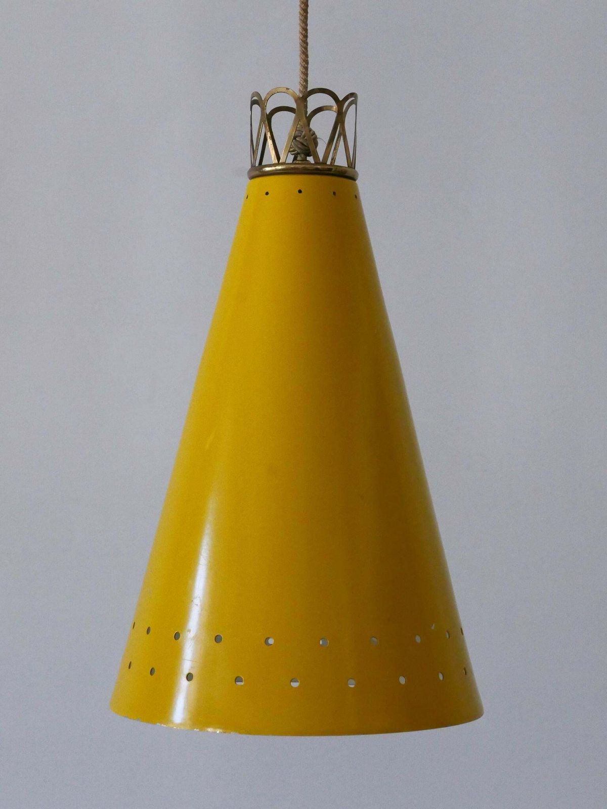 photo furniture Elegant Mid Century Modern Pendant Lamp Or Hanging Light Germany 1950s