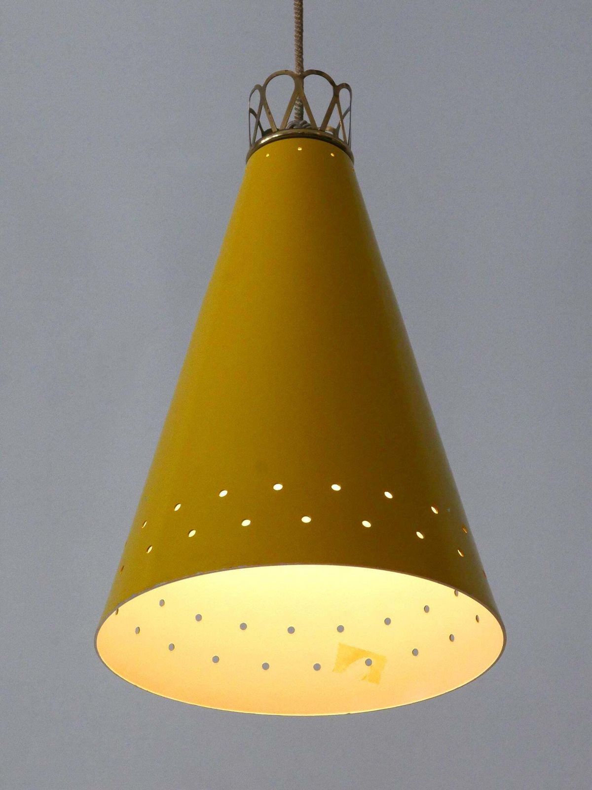 photo vintage Elegant Mid Century Modern Pendant Lamp Or Hanging Light Germany 1950s