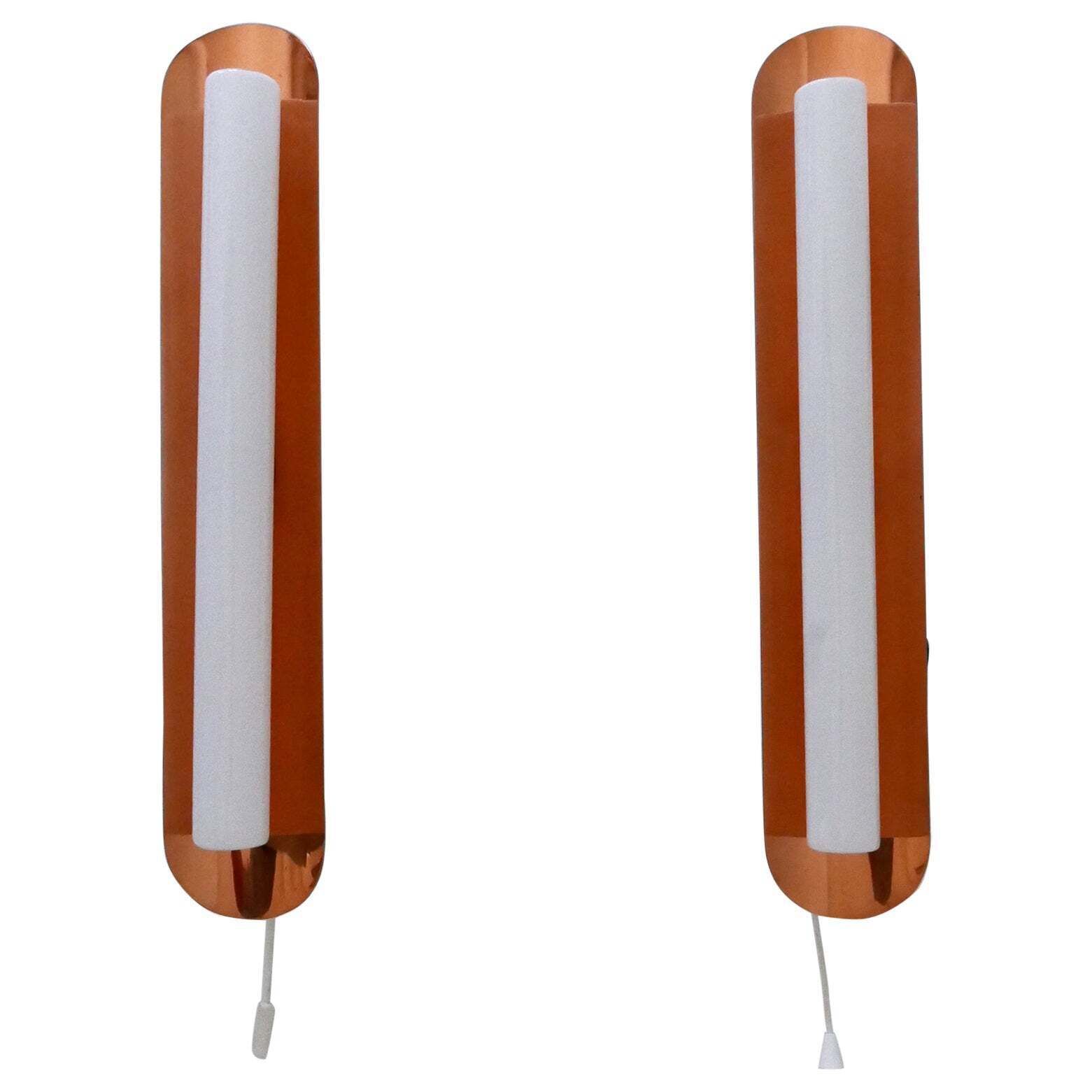 Set Of Two Elegant Mid Century Modern Sconces By Bünte & Remmler Germany 1960s