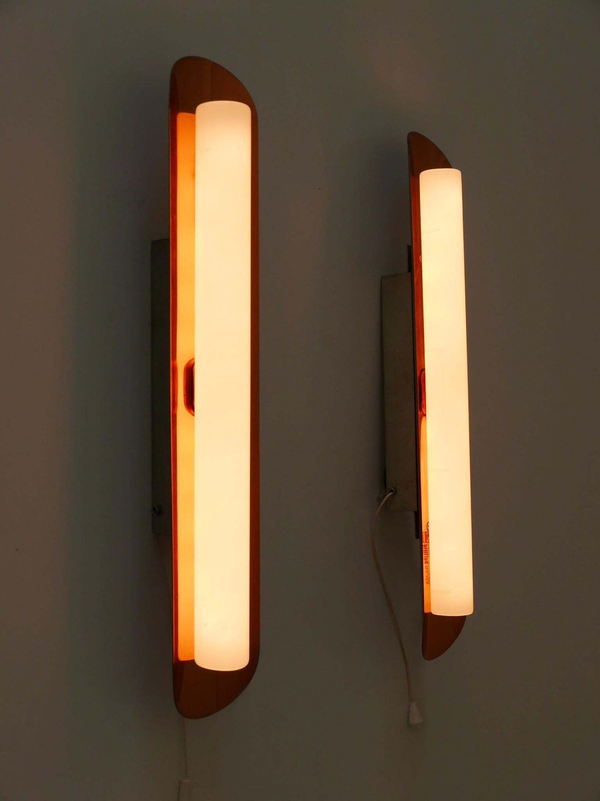 Set Of Two Elegant Mid Century Modern Sconces By Bünte & Remmler Germany 1960s photo vintage