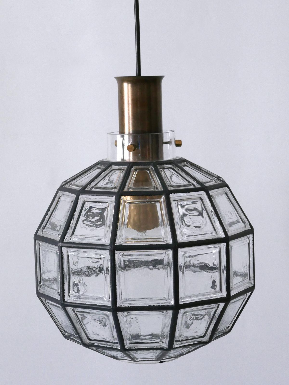 Large Mid Century Modern Pendant Lamp By Glashütte Limburg Germany 1960s photo 1560.0