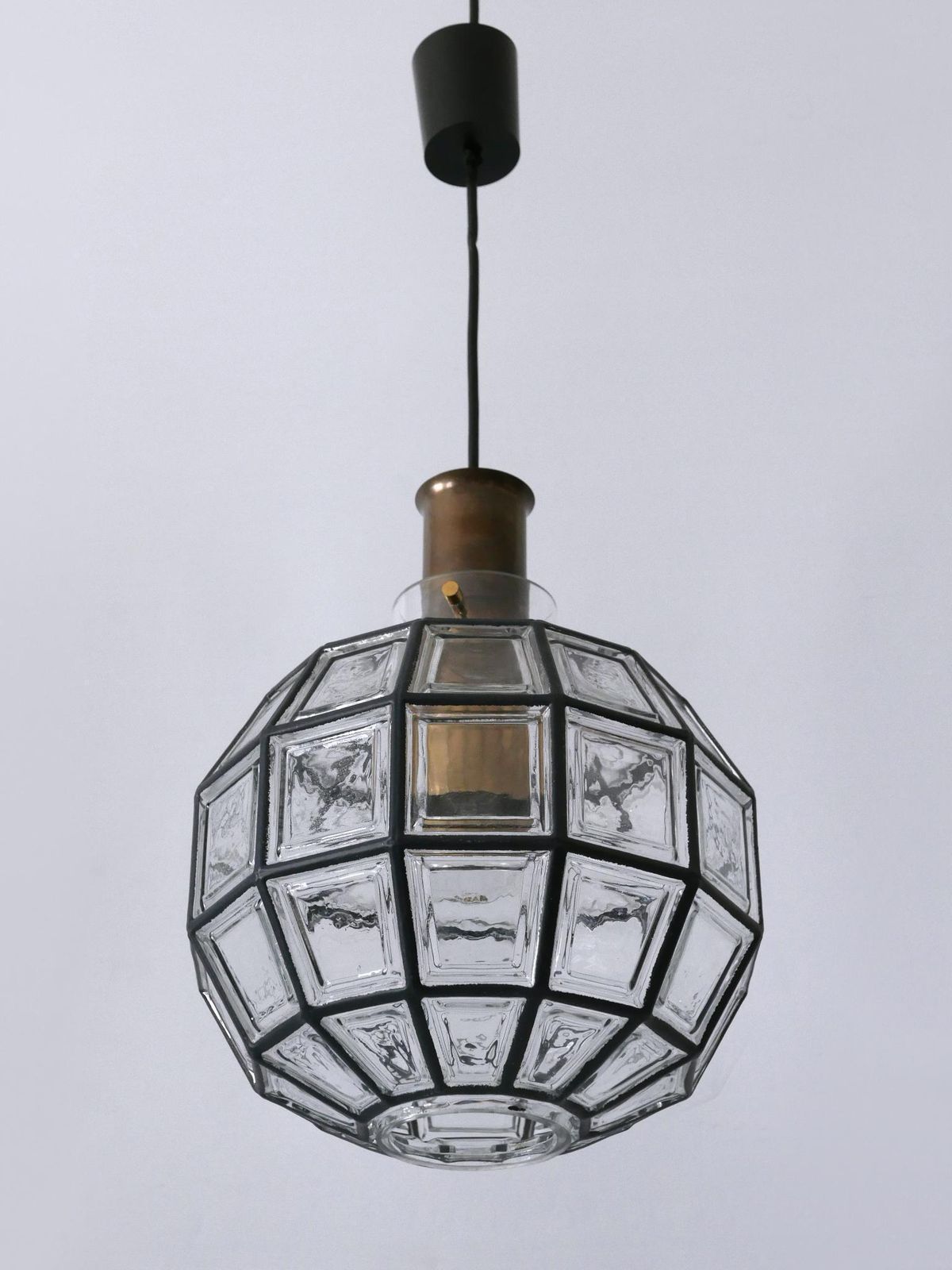 photo furniture Large Mid Century Modern Pendant Lamp By Glashütte Limburg Germany 1960s