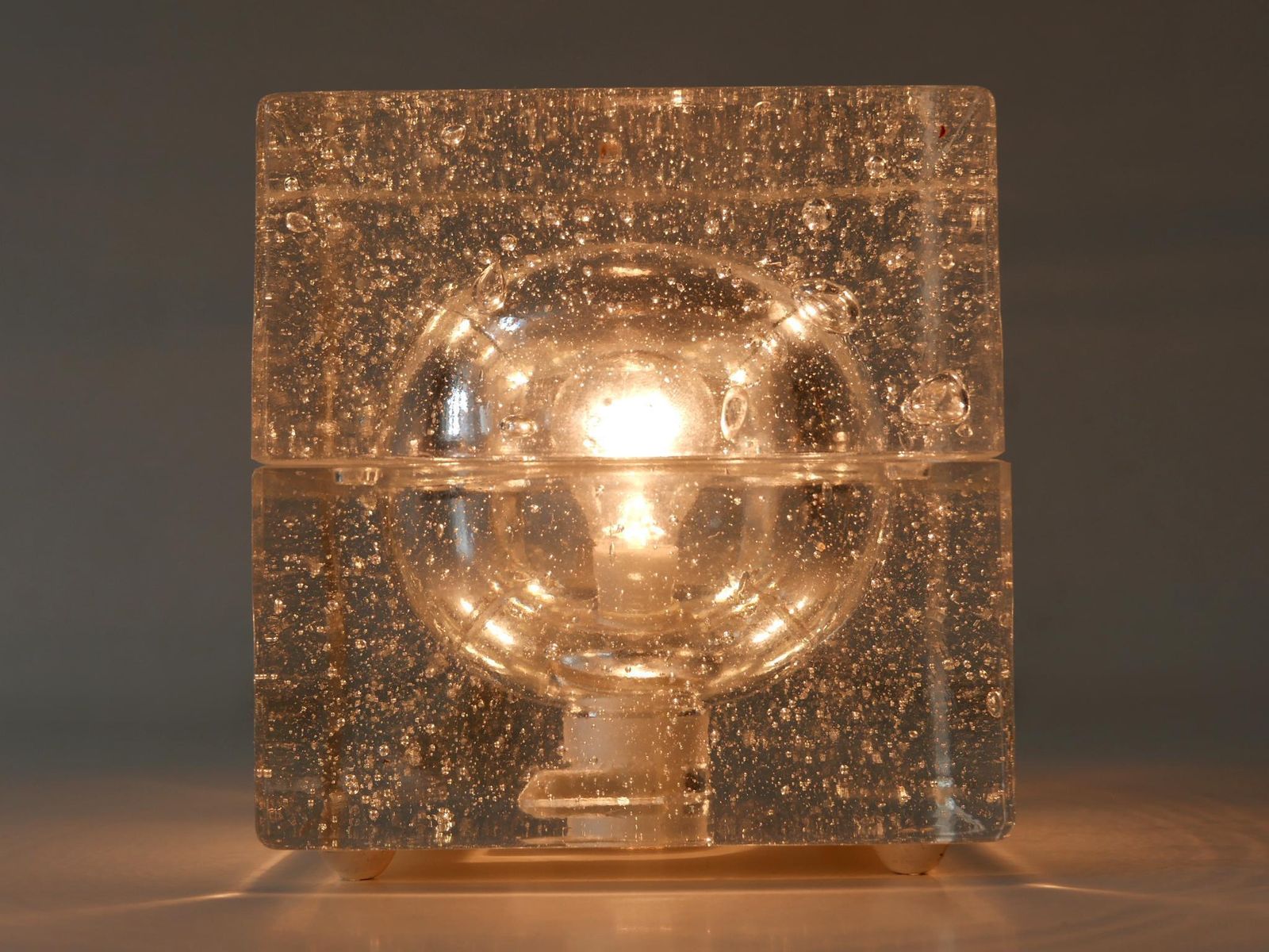 photo for sale Set Of Two Hand Blown Cubic Table Lamps By Müller & Zimmer, 1970s, Germany