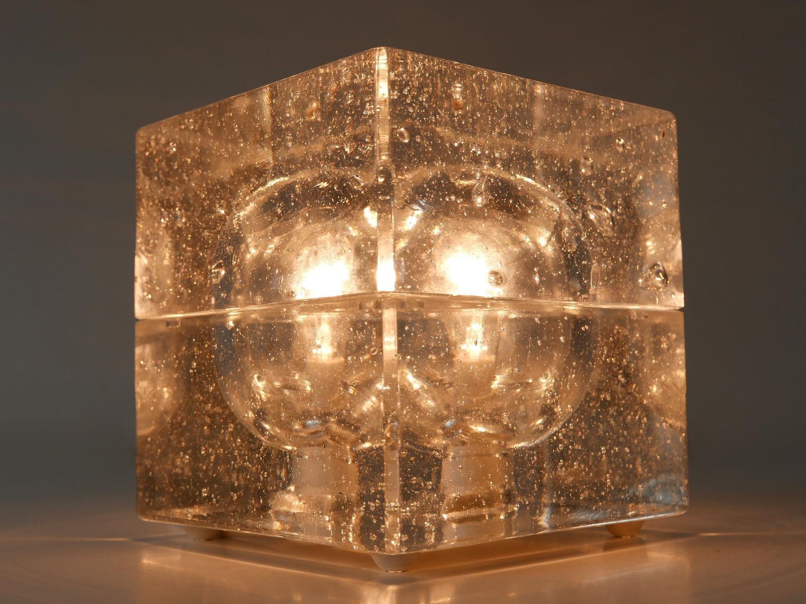 photo buy Set Of Two Hand Blown Cubic Table Lamps By Müller & Zimmer, 1970s, Germany