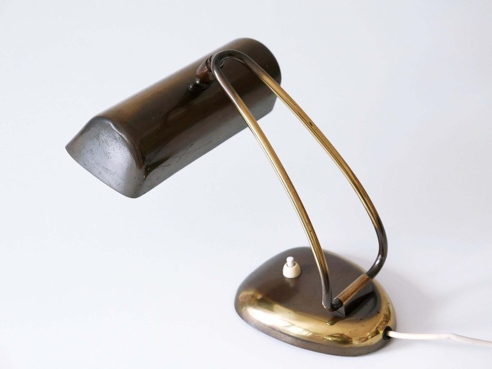 Rare & Elegant Mid Century Modern Brass Piano Lamp Or Desk Light Germany 1950s photo 1594.0