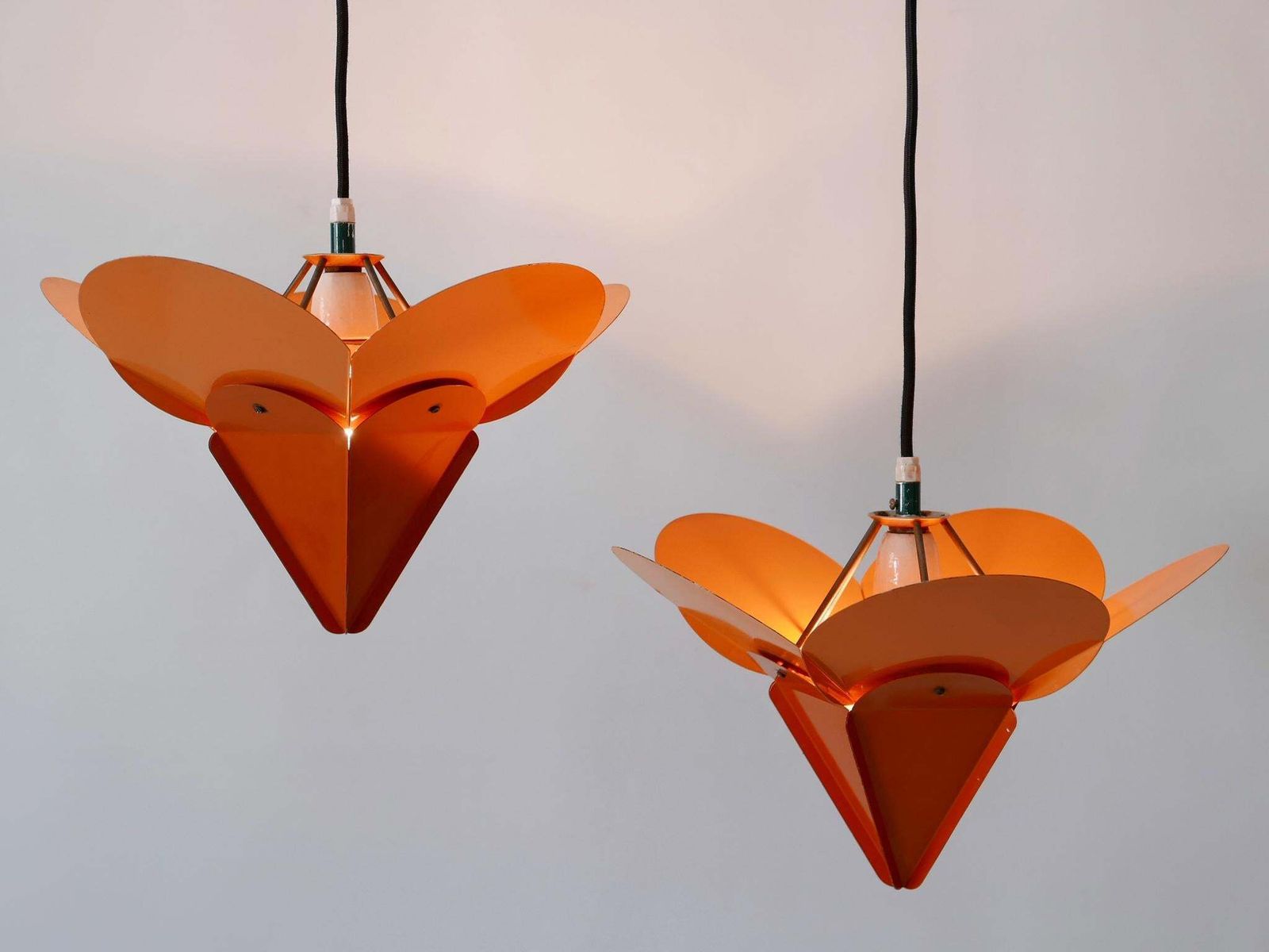 Set Of Two Unique Tivoli Flower Pendant Lamps By Simon Poul Henningsen 1958 photo furniture