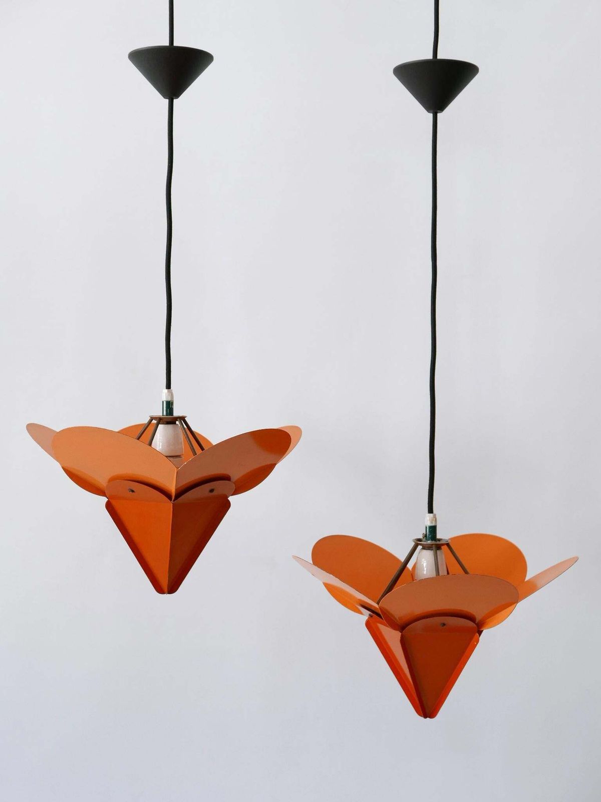 Set Of Two Unique Tivoli Flower Pendant Lamps By Simon Poul Henningsen 1958 photo for sale