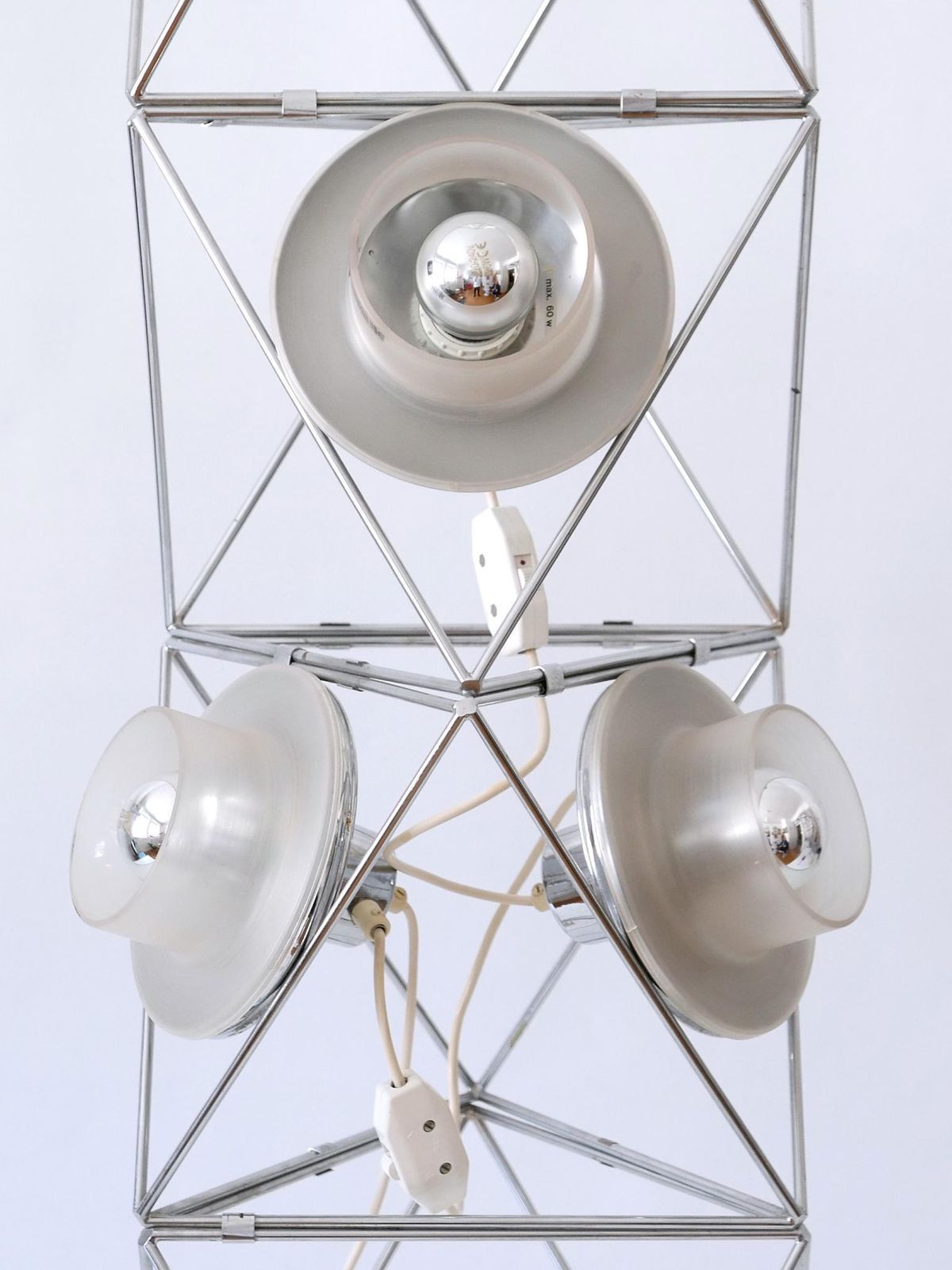 Rare Sculptural 'Poliedra' Floor Lamp By Felice Ragazzo For Guzzini Italy 1970s photo vintage