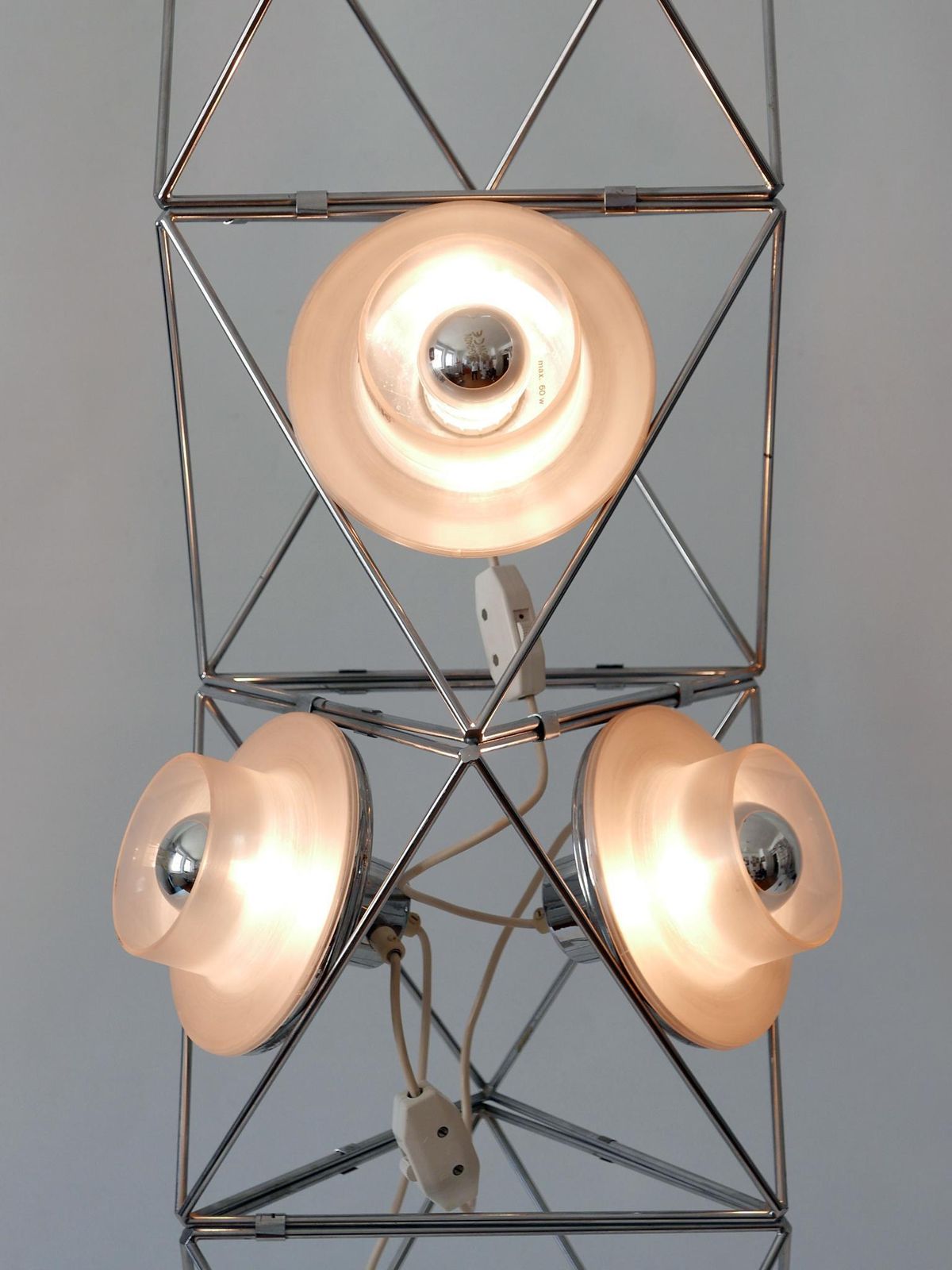 photo furniture Rare Sculptural 'Poliedra' Floor Lamp By Felice Ragazzo For Guzzini Italy 1970s