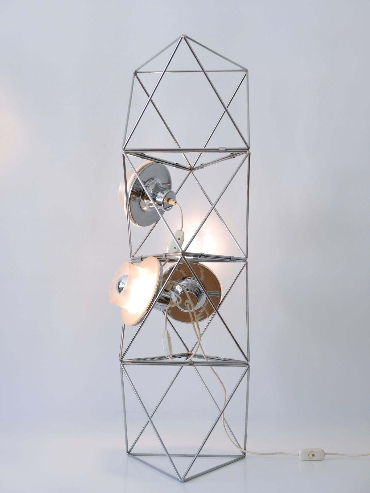 Lighting Rare Sculptural 'Poliedra' Floor Lamp By Felice Ragazzo For Guzzini Italy 1970s photo