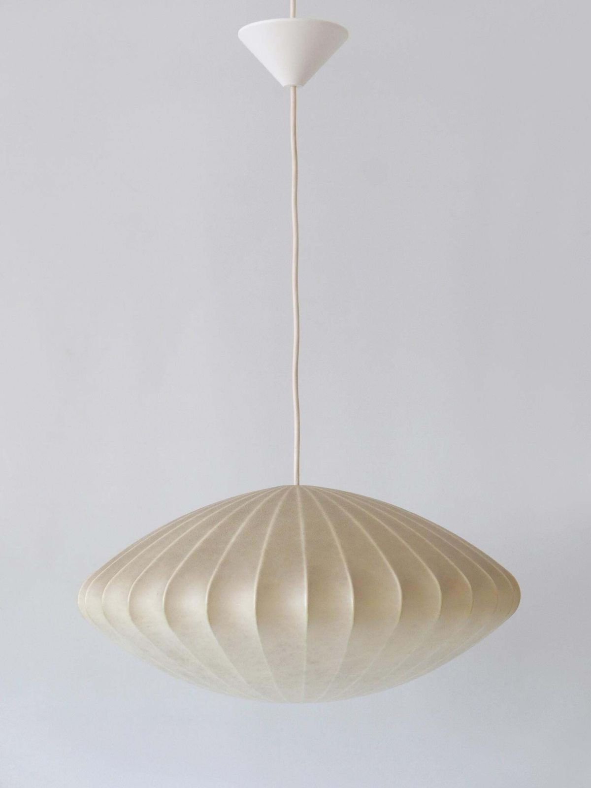 Rare Mid Century Modern Cocoon Pendant Lamp Or Hanging Light By Goldkant 1960s photo 3639.0