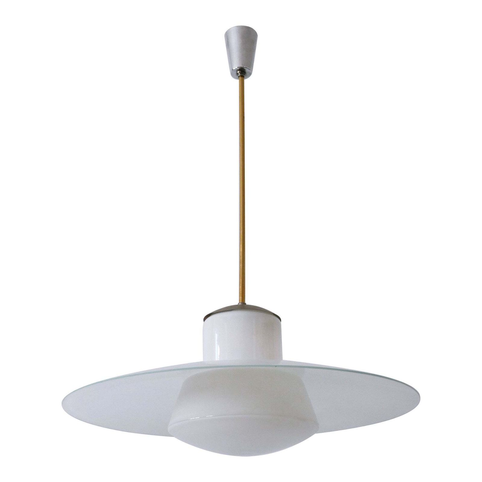 Rare Mid Century Modern Pendant Lamp By Wolfgang Tümpel For Doria Germany 1950s