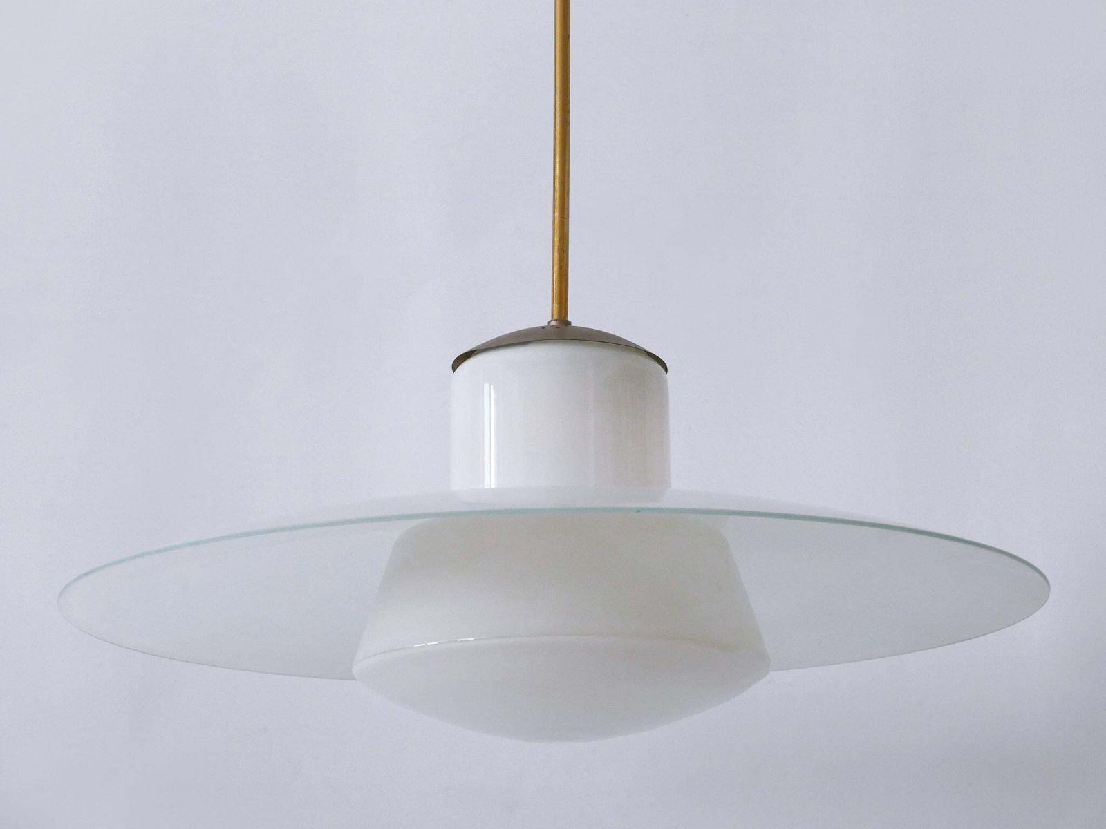 Rare Mid Century Modern Pendant Lamp By Wolfgang Tümpel For Doria Germany 1950s photo vintage