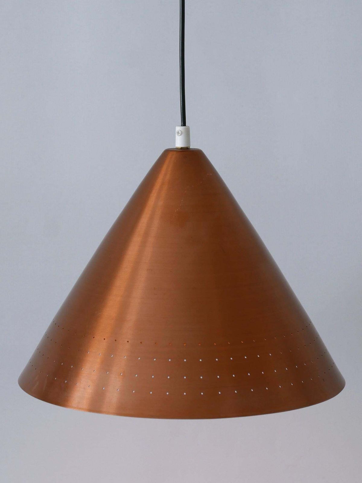 Rare Mid Century Modern Scandinavian Copper Pendant Lamp Or Hanging Light  1960s photo vintage
