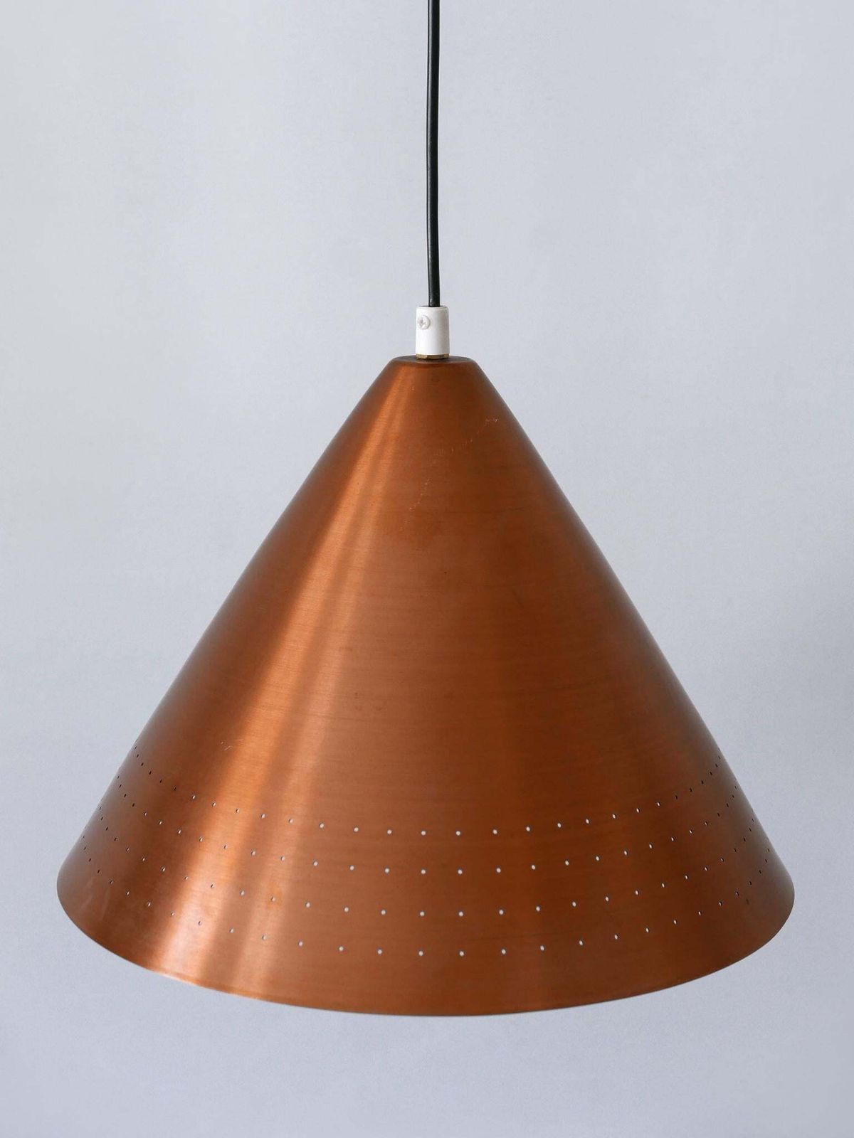 photo furniture Rare Mid Century Modern Scandinavian Copper Pendant Lamp Or Hanging Light  1960s