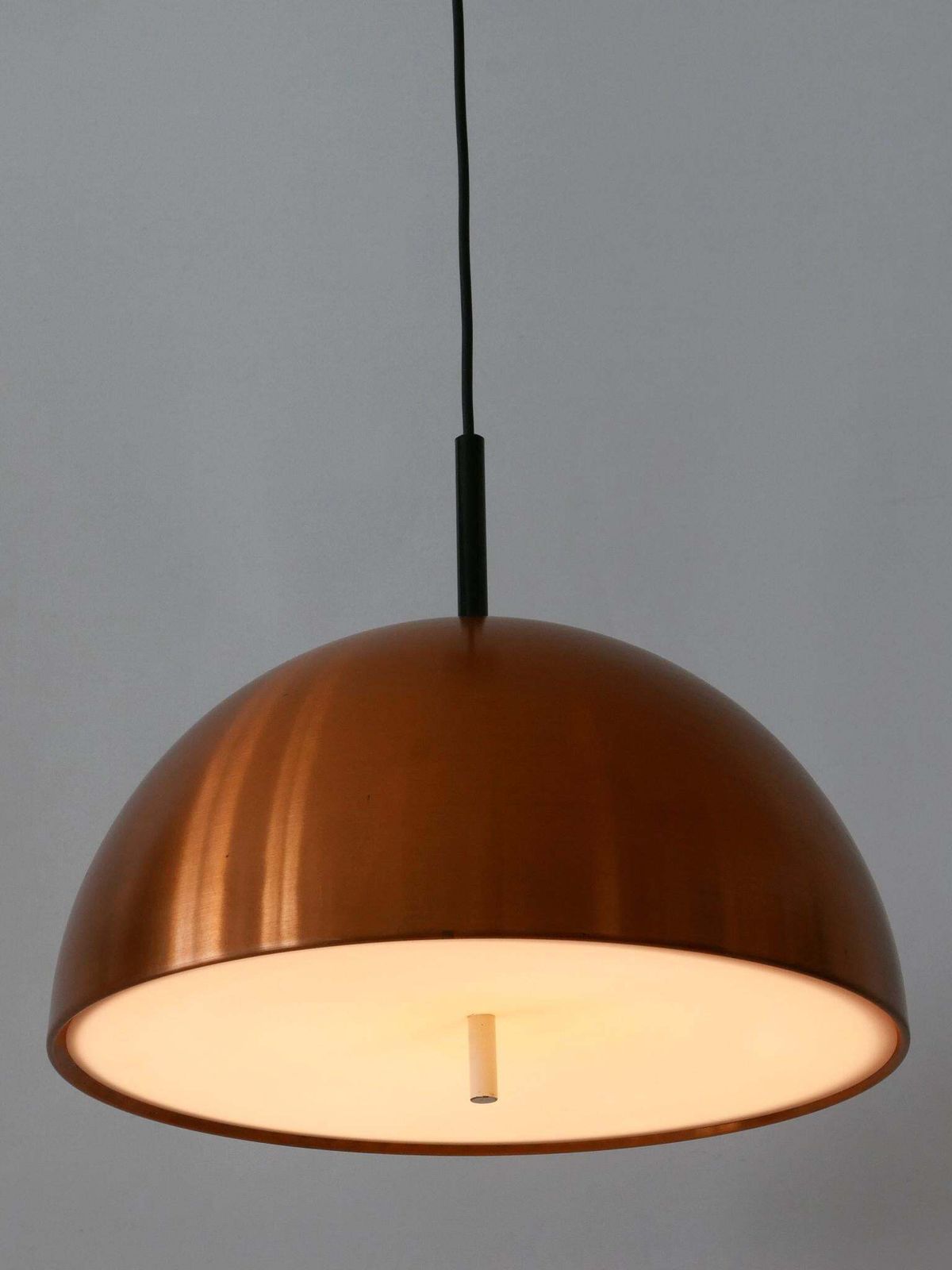 Elegant Mid Century Modern Copper Pendant Lamp By Staff & Schwarz Germany 1960s photo buy